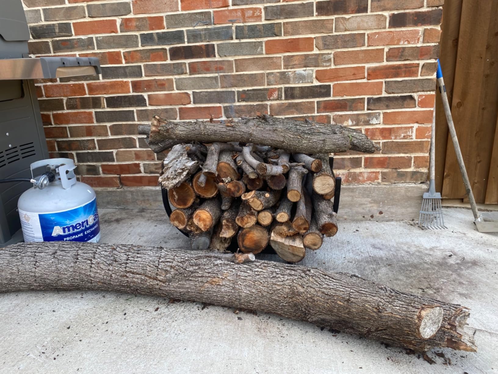 Firewood Rack Outdoor 30in，Indoor Firewood Storage and Firewood Rustproof Holder，Stable Log Holder and Fireplace Decor Organizer customer photo 1