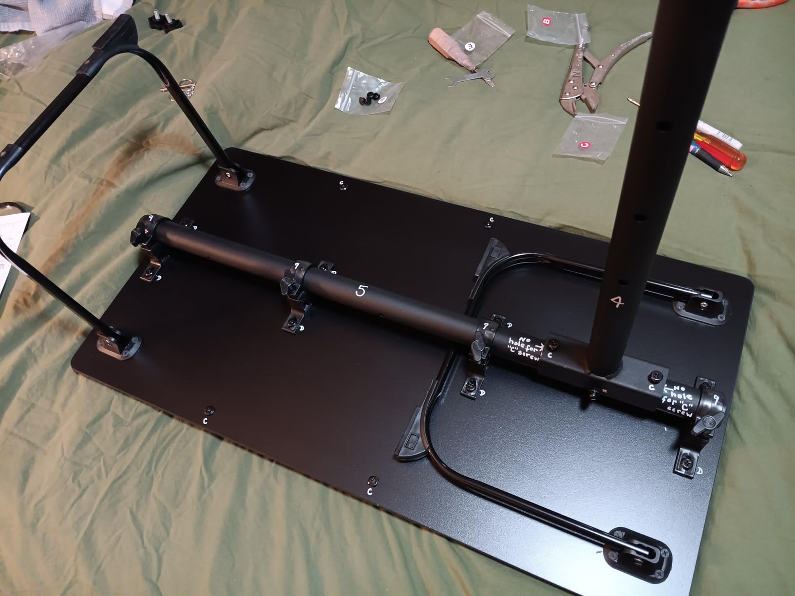 Eocnrhe Adjustable Overbed Bedside Table, Hospital Bed Table with Wheels, Portable Rolling Desk, Mobile Small Standing Desk, Rolling Laptop Stand, Computer Cart customer photo 2