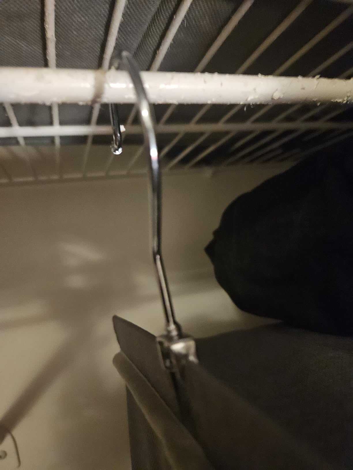 BOOMIBOO Hanging Closet Organize and Shelves,5-Hanging Shelf with 2 Side Pockets,Storage Foldable (Grey) customer photo 2