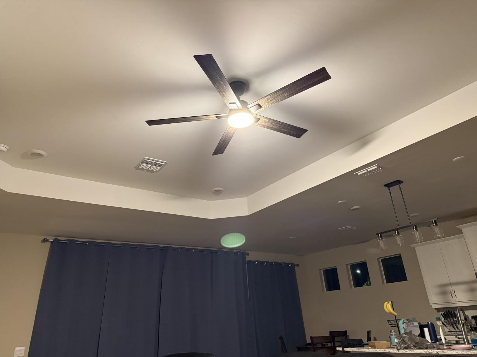Rayqueen 52 Inch Black Ceiling Fans with Lights and Remote,Includes Downrod customer photo 2