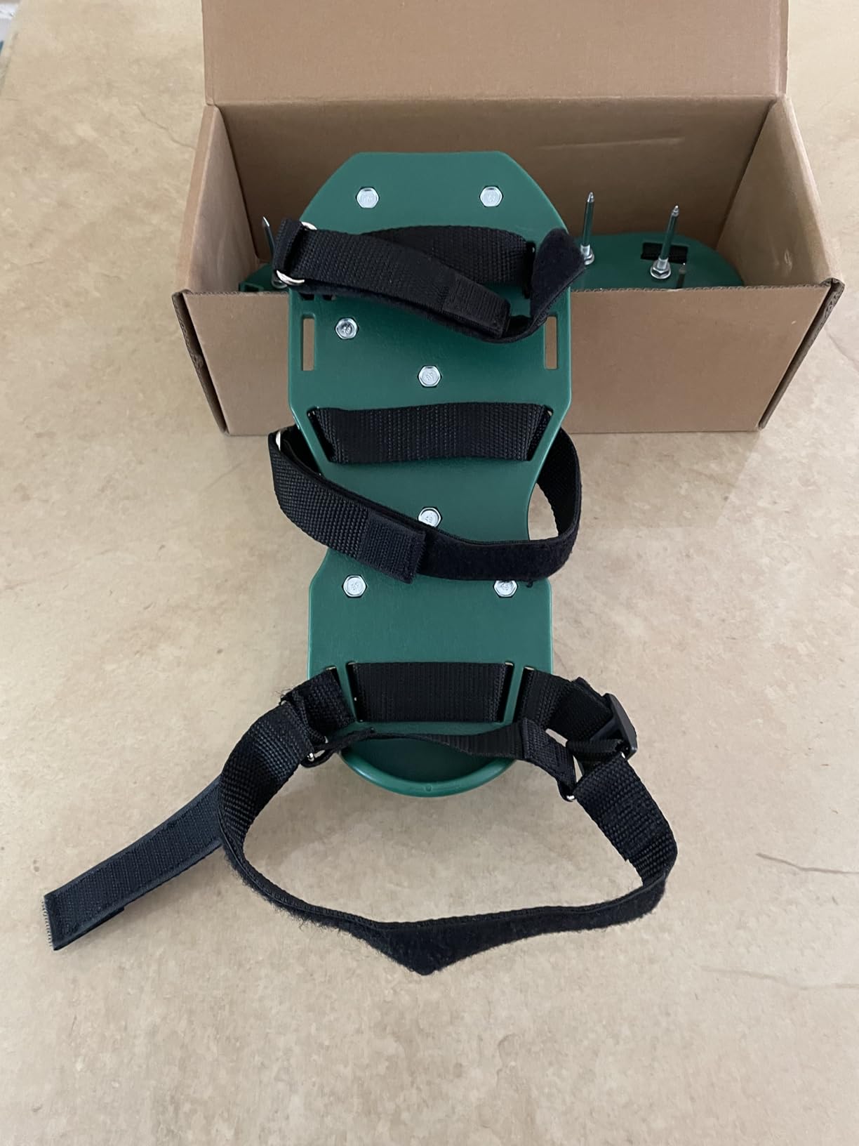 Lawn Aerator Shoes, Soil Aerator Grass Tool with Dual Hook & Loop Straps customer photo 2