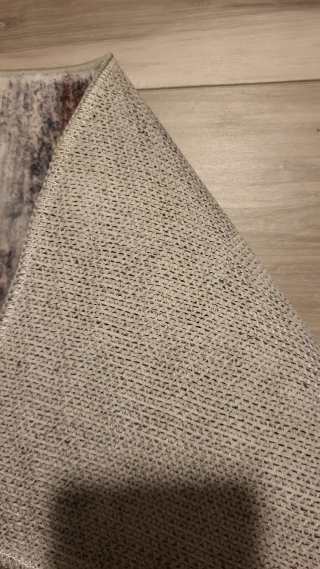 IOHOUZE Small Abstract Area Rug 2x3 Ft Entryway Rugs Washable Door Mat Indoor Entrance, Rubber Backed Throw Rugs, Printed Faux Wool Non Slip Floor Carpet for Foyer Front Door Sink, Grey Beige customer photo 2