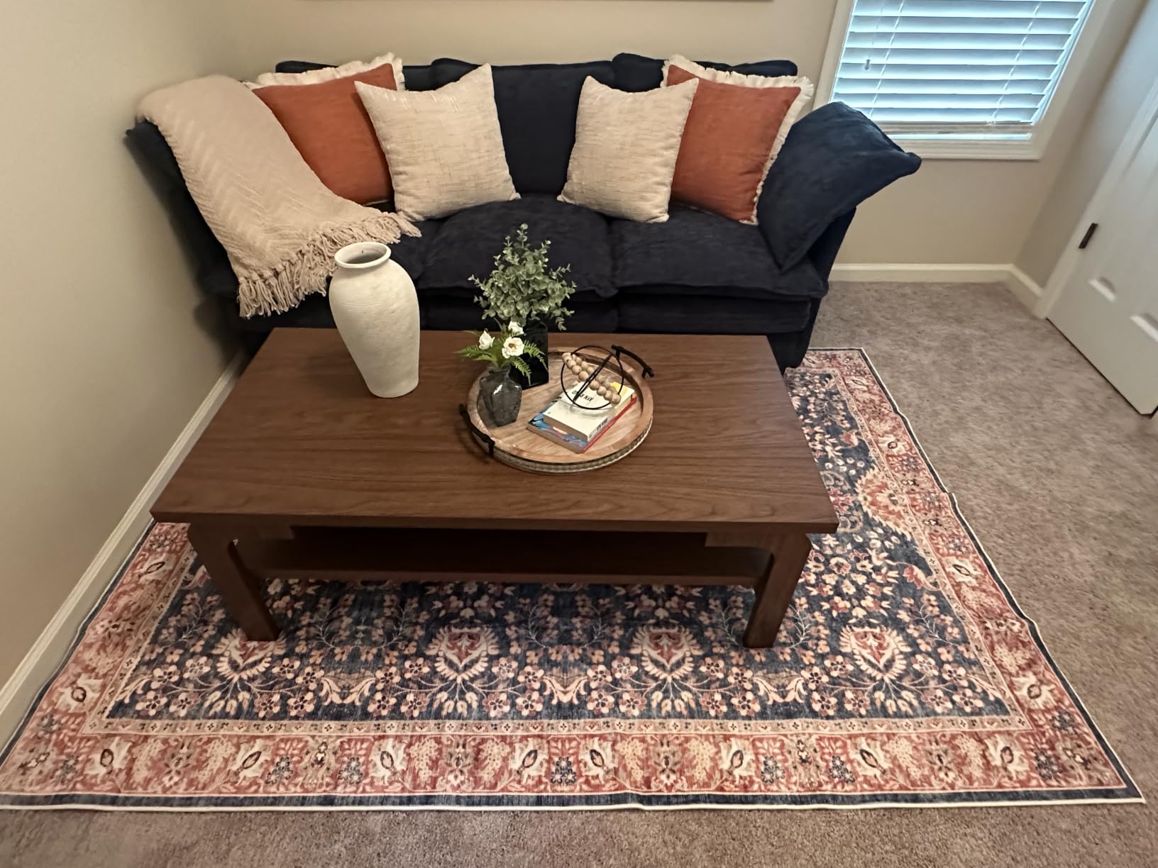 Goideal Washable Rug 5x7, Gray Area Rugs Non Slip, Indoor Low Pile Carpet with Rubber Backing for Living Room Kitchen Bathroom Entryway Office Bedroom customer photo 2