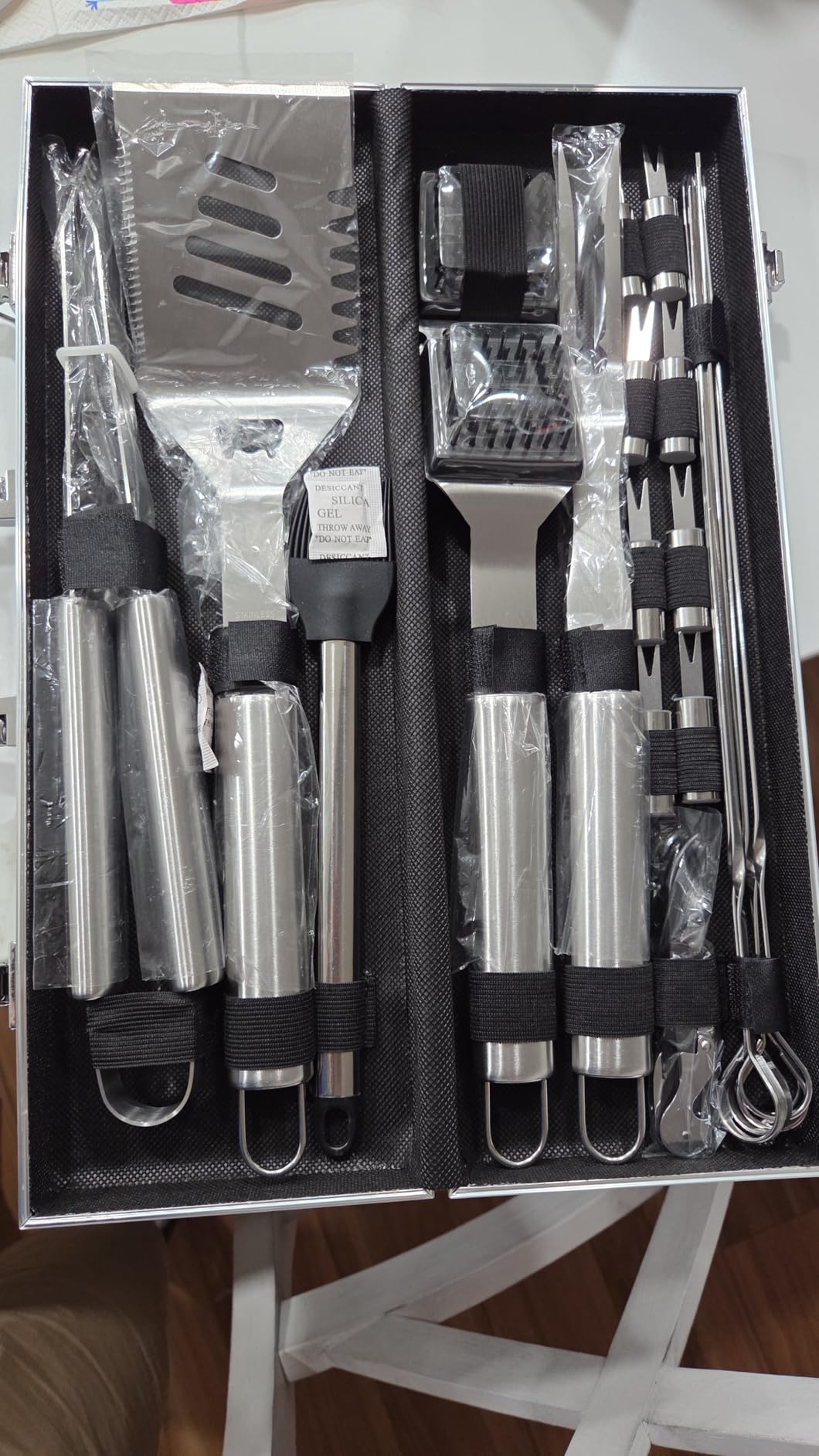 Grilljoy BBQ Accessories Grill Tools Set - 22PCS Stainless Steel Barbecue Grill Accessories for Outdoor Grill with Black Aluminum Case - Christmas Grilling Gifts for Men & Dad -Grill Tools Kit customer photo 1