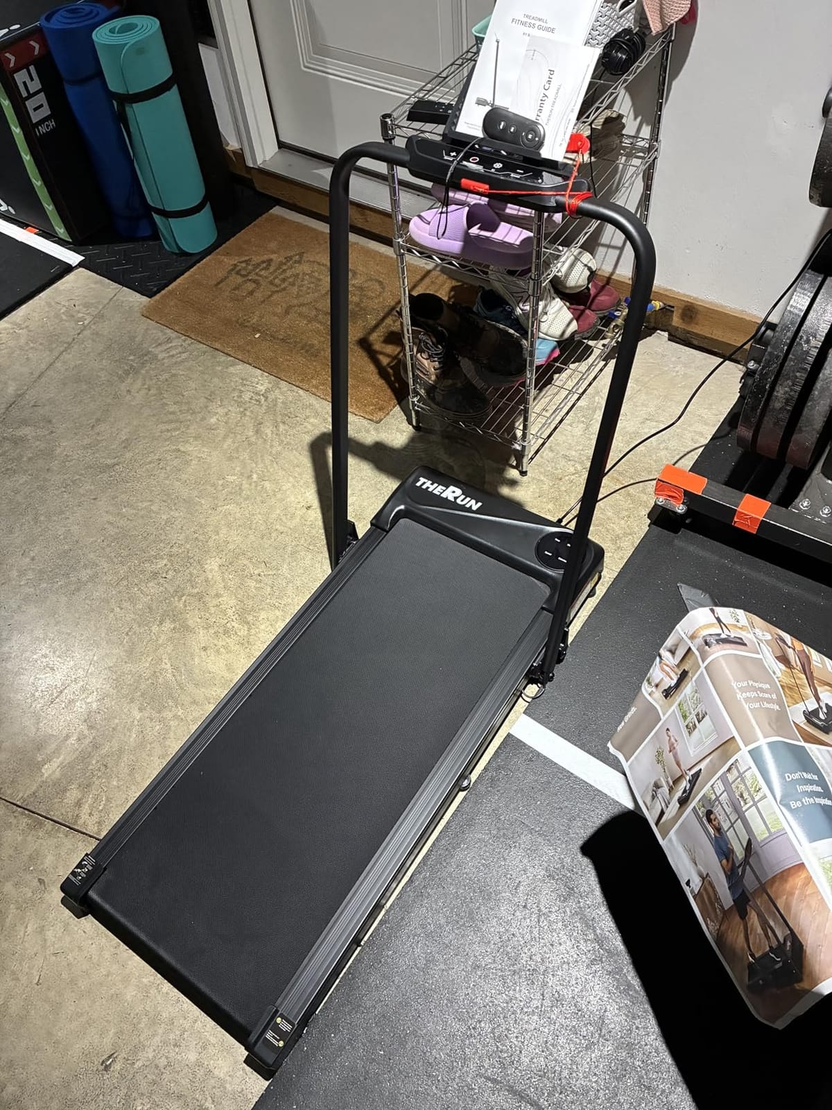THERUN Walking Pad with Handle Bar, 2 in 1 Under Desk Portable Treadmill customer photo 1
