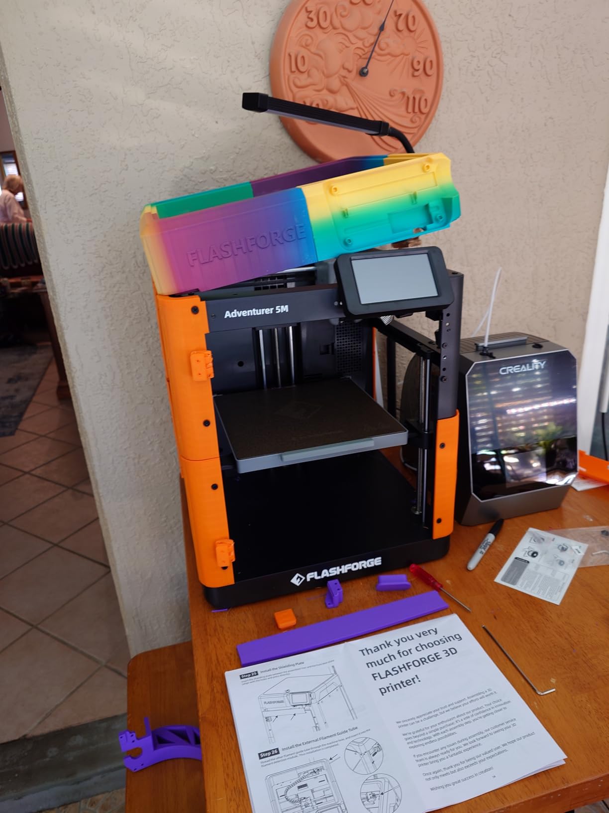 FLASHFORGE AD5M 3D Printer Fully Auto Calibration Print with 1-Click Max 600mm/s Speed, All-Metal CoreXY Structure Precise Printing, Easy-Maintenance Quick-Swap Nozzle, Print Size 220x220x220mm customer photo 1