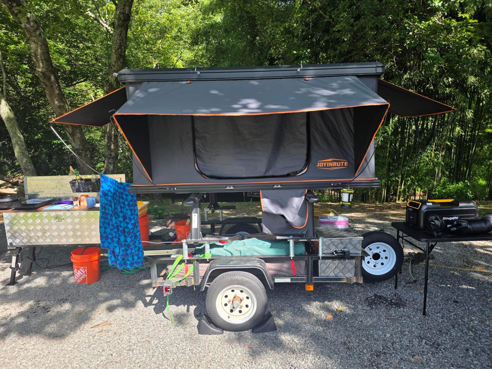Rooftop Tent Hard Shell with Winter Insulation for 4-Season Camping | Aluminum hardshell,2-layer mat,LED light strip,2 Person Car Roof top tent,Suitable for Jeep Truck SUV Trailer customer photo 2