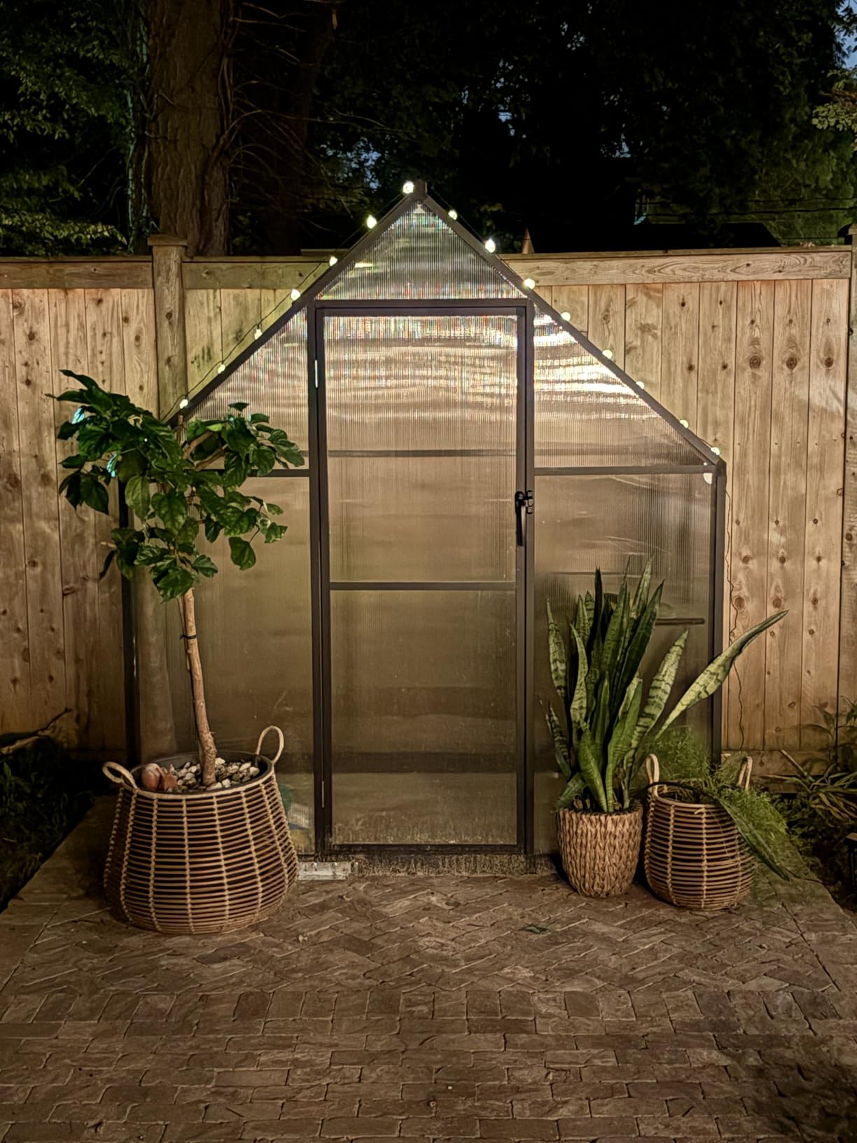 8X14FT Enhanced Aluminum Walk-in Greenhouse for Outdoors with Thermometer customer photo 2