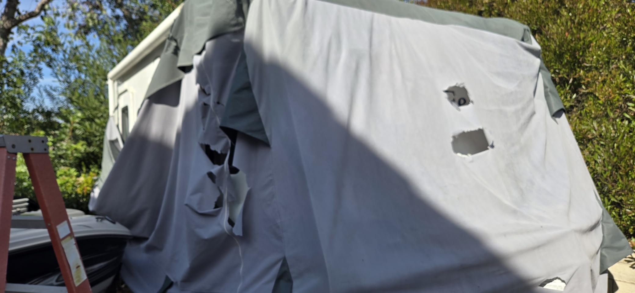 GEARFLAG Fiberglass Travel Trailer RV Cover Multi-Layers with Reinforced Windproof Side-Straps Anti-UV Water-Resistance Heavy Duty (Fits Fiberglass 11-13ft) customer photo 1