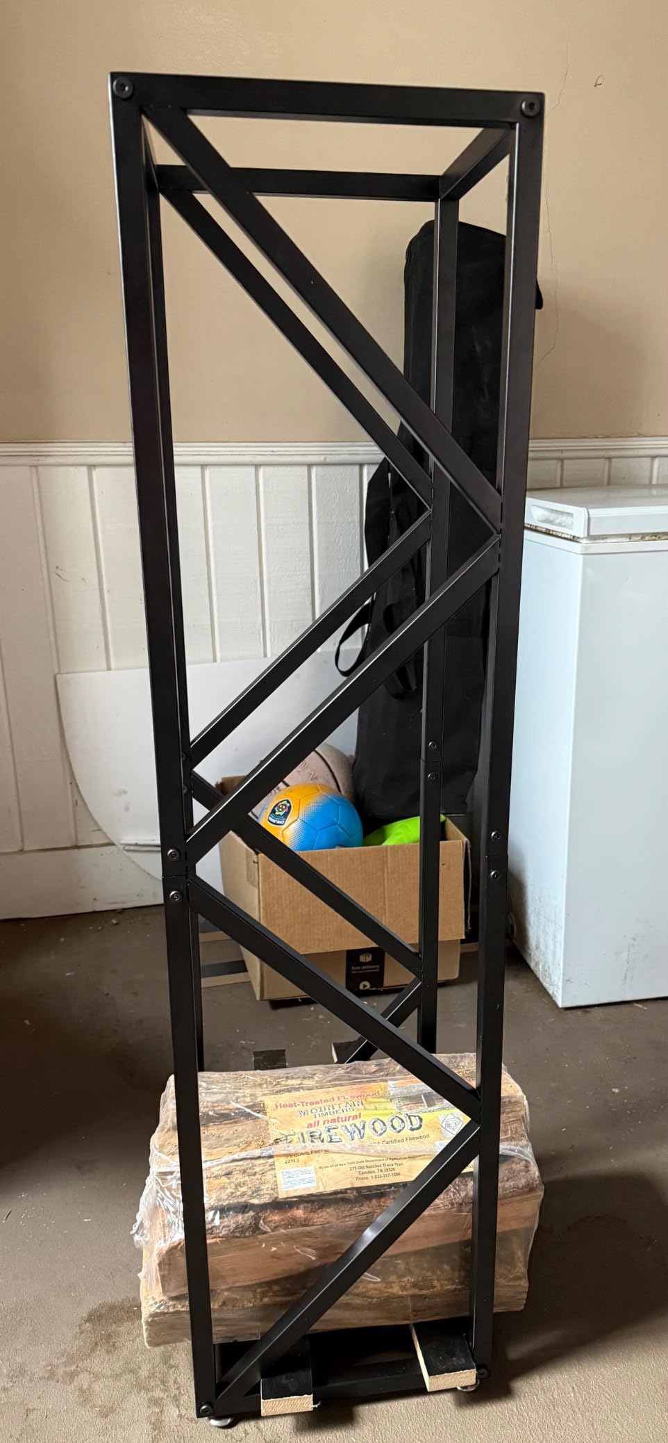 Yohsnor 46x12in Indoor Firewood Rack,Multiple Storage Zones for Fire Pits customer photo 1