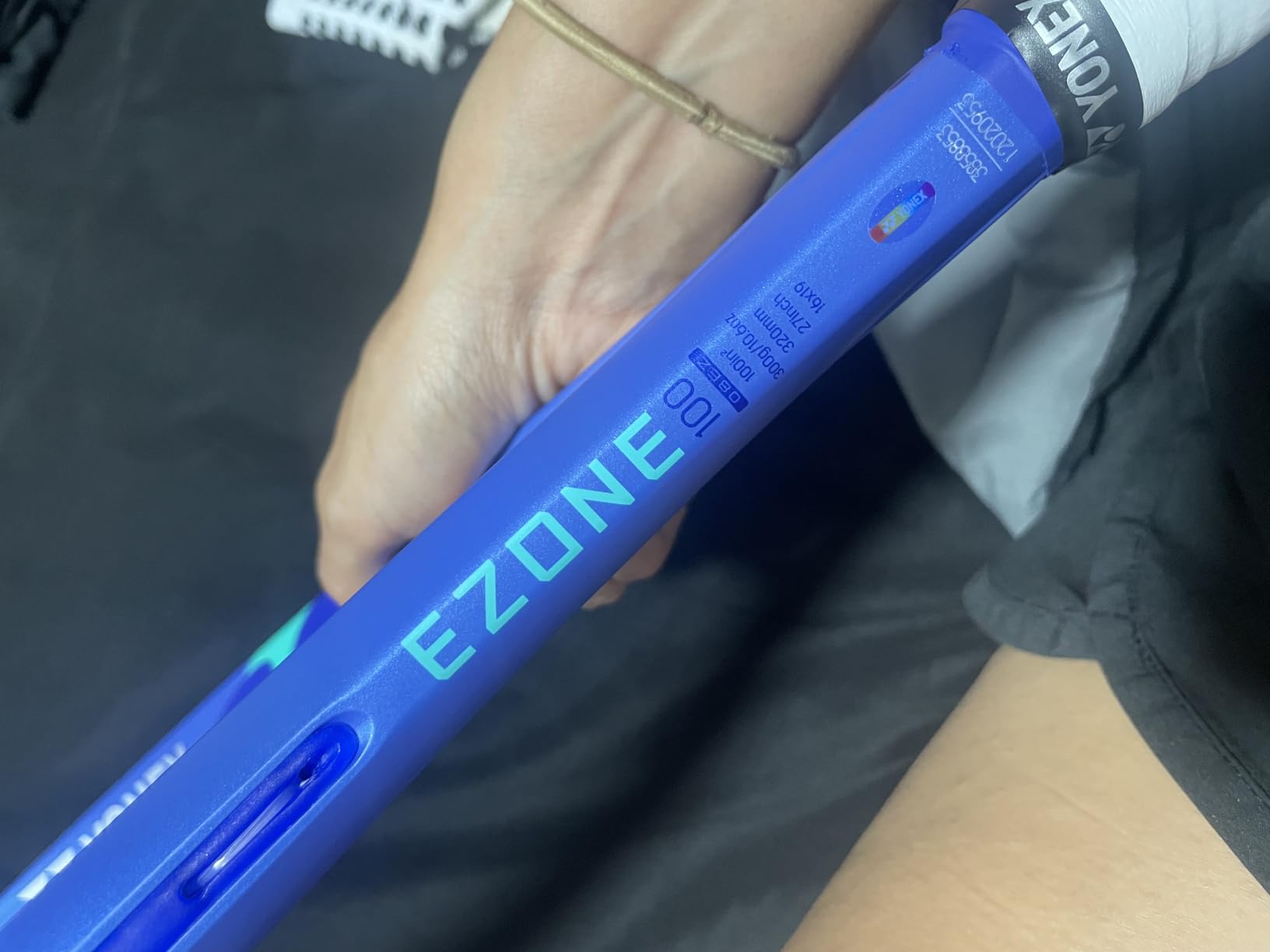 YONEX Unisex EZONE 100 Blast Blue Racquet | Powerful 16x19 Strings Arm-Friendly Graphite Racket for Advanced Tennis Players customer photo 1