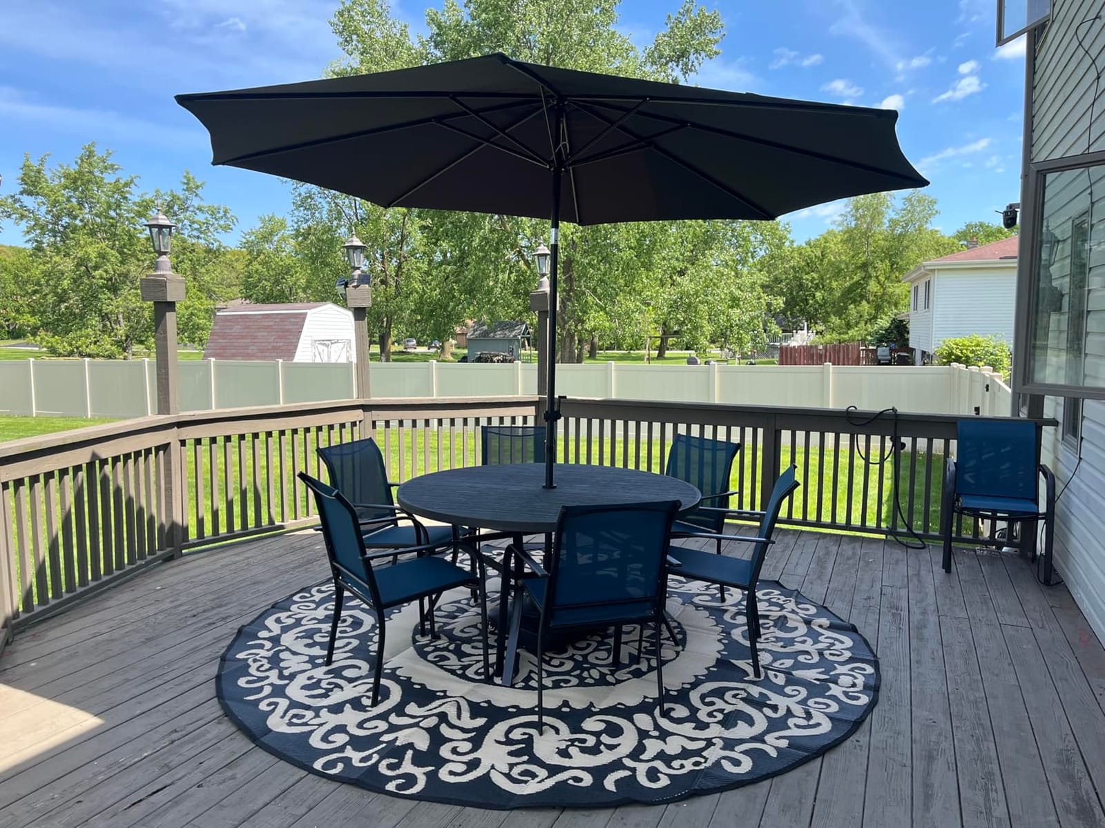 DIFY 7 Pieces Outdoor Patio Dining Set for 6, 47.2