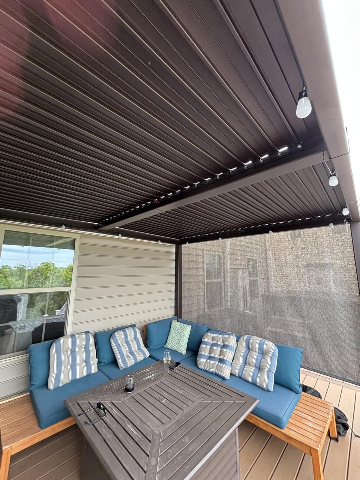 PURPLE LEAF Outdoor Louvered Pergola 10' x 12' Patio Aluminum Gazebo Bronze customer photo 2
