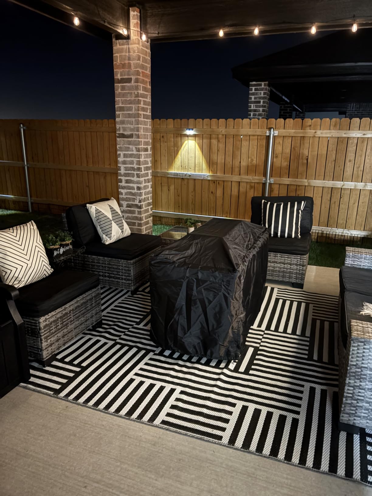 Patio Furniture Set with 44'' Fire Pit Table, 7 Pcs Outdoor Sectional Sofa customer photo 2