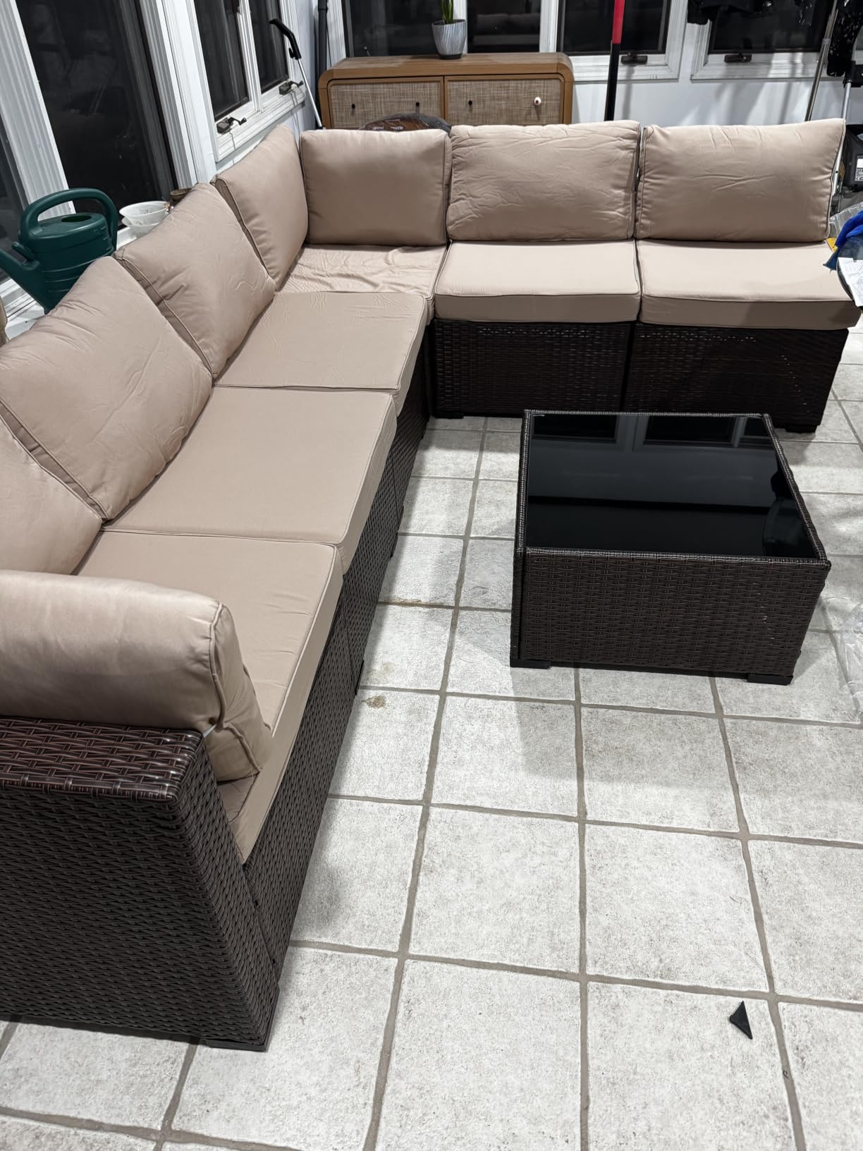 Aoxun 8 Piece Patio Furniture Set with 44