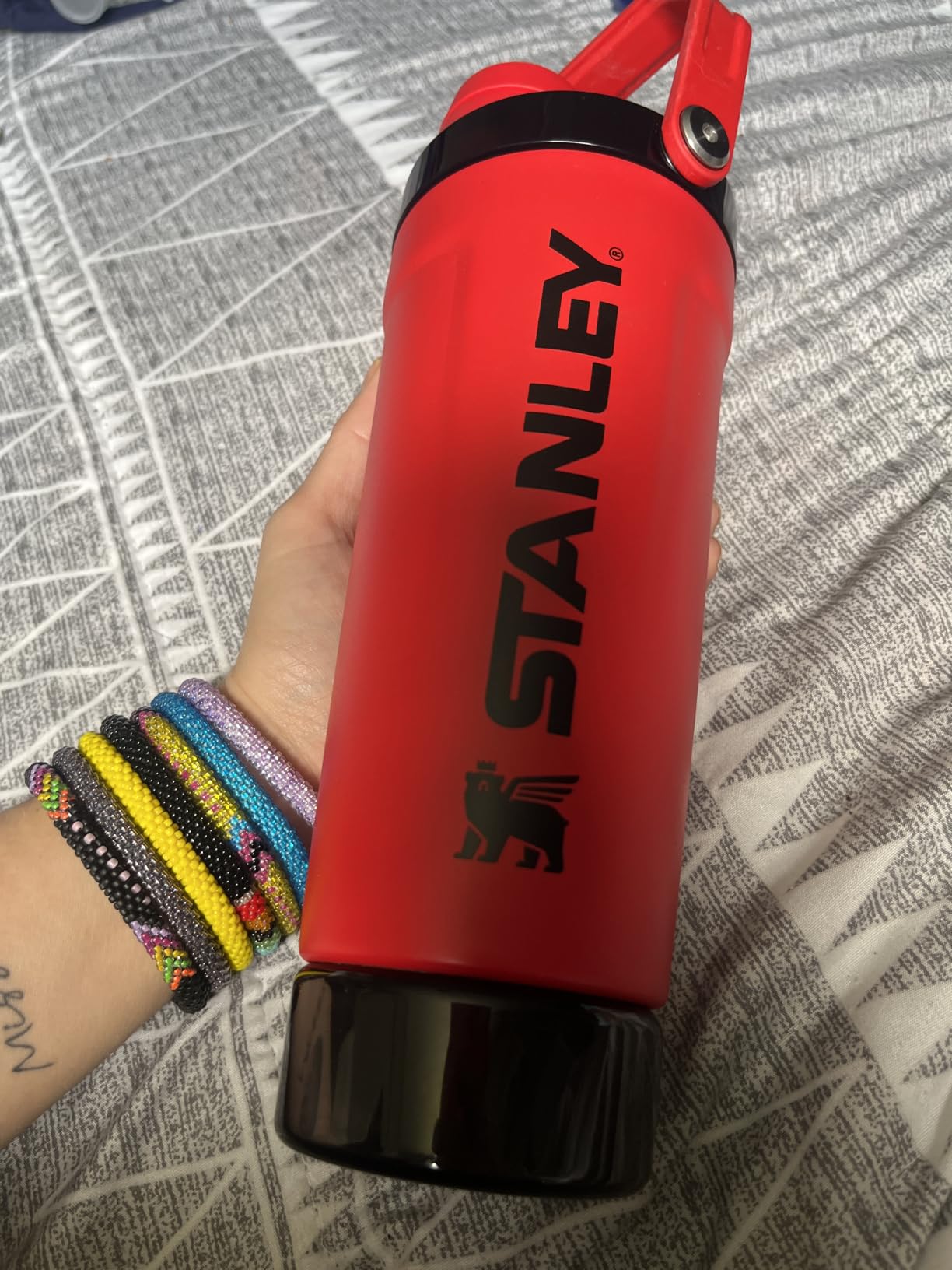 STANLEY Vitalize Shaker Bottle, 20 oz, Black | Leakproof Shaker Bottle | Fast-Flow Spout | Removable Strainer | Easy-Grip Handle | Base Container | Double-Wall Insulation customer photo 1