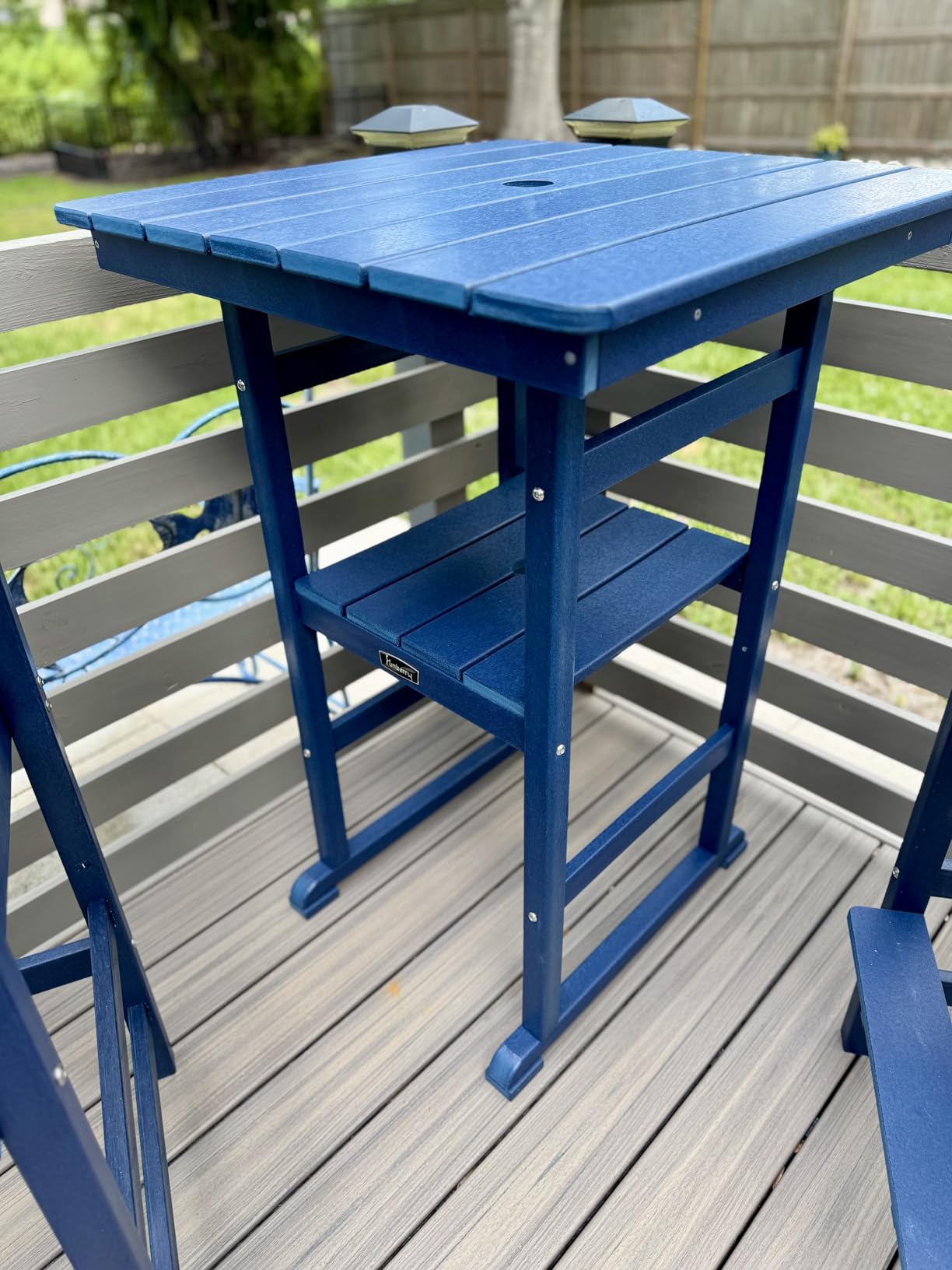Oversized Outdoor Bar Set, Tall Adirondack Chair & Table with Umbrella Hole customer photo 2
