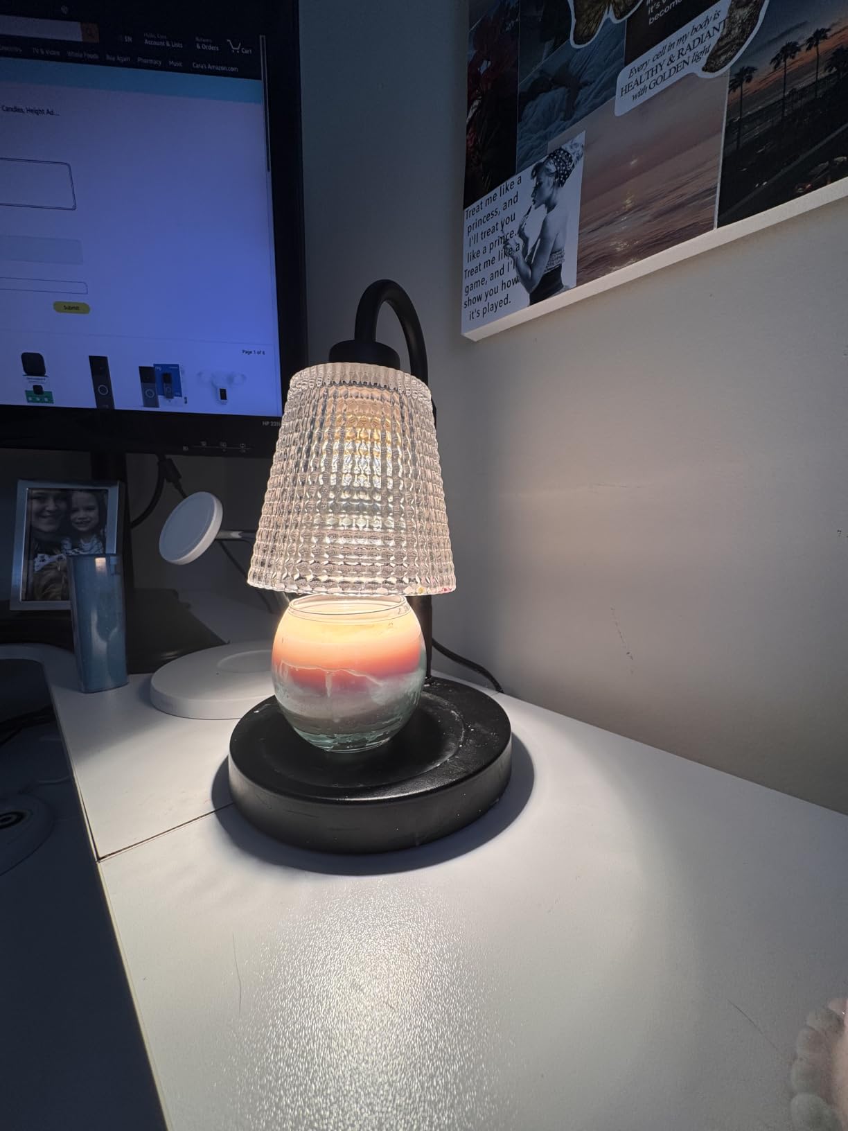Candle Warmer Lamp with Timer Home Decor Birthday Gifts for Women | Dimmable Candle Warmer for Jar Candles, Height Adjustable Wax Melts Warmer, Room Decor House Warming Gifts New customer photo 2
