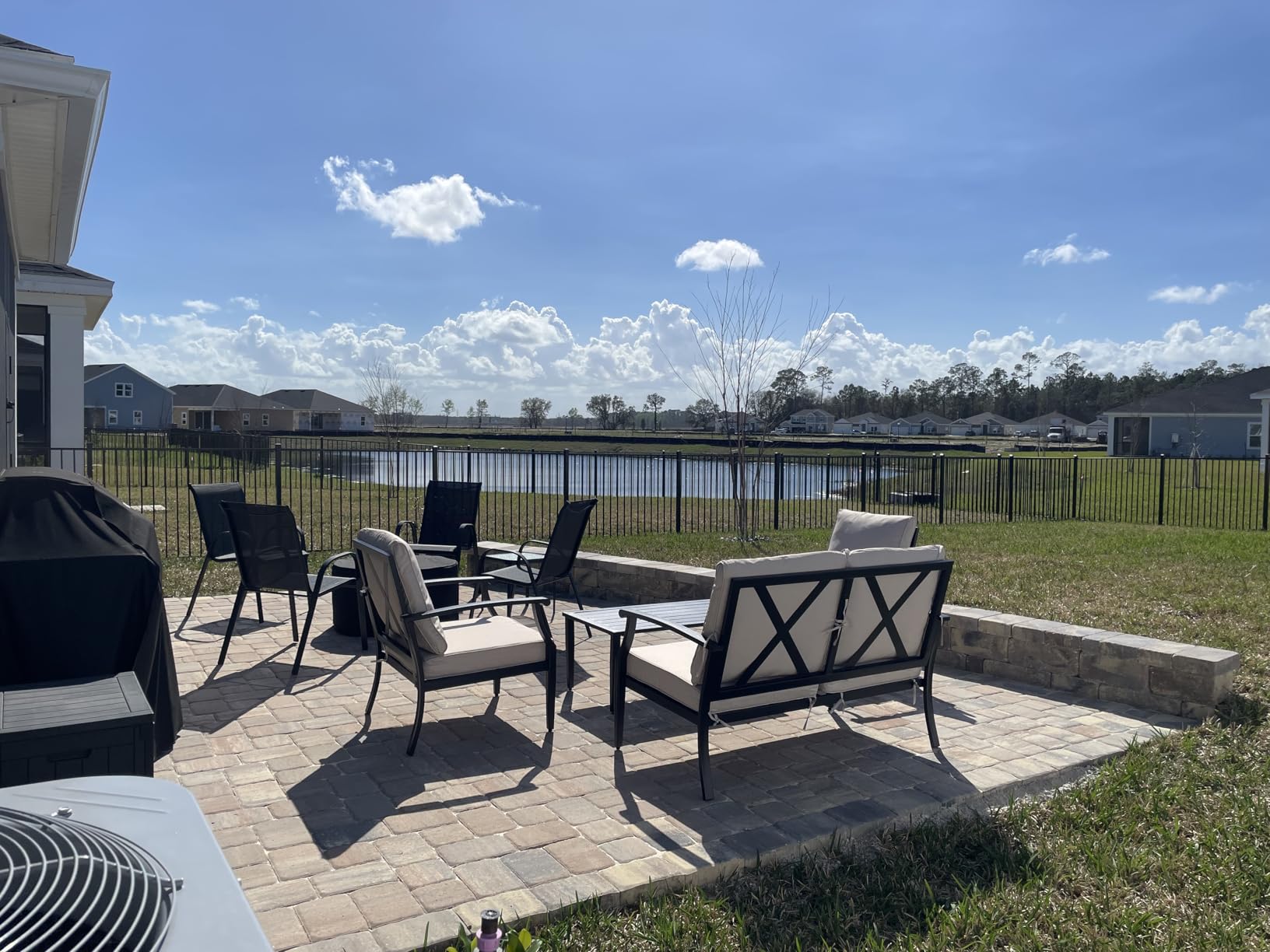 4-Piece Patio Furniture Set, Metal Outdoor Conversation Set, Wider Seats and Higher Backrests with 4in Thick Cushions for Patio, Garden, Poolside (Beige) customer photo 2
