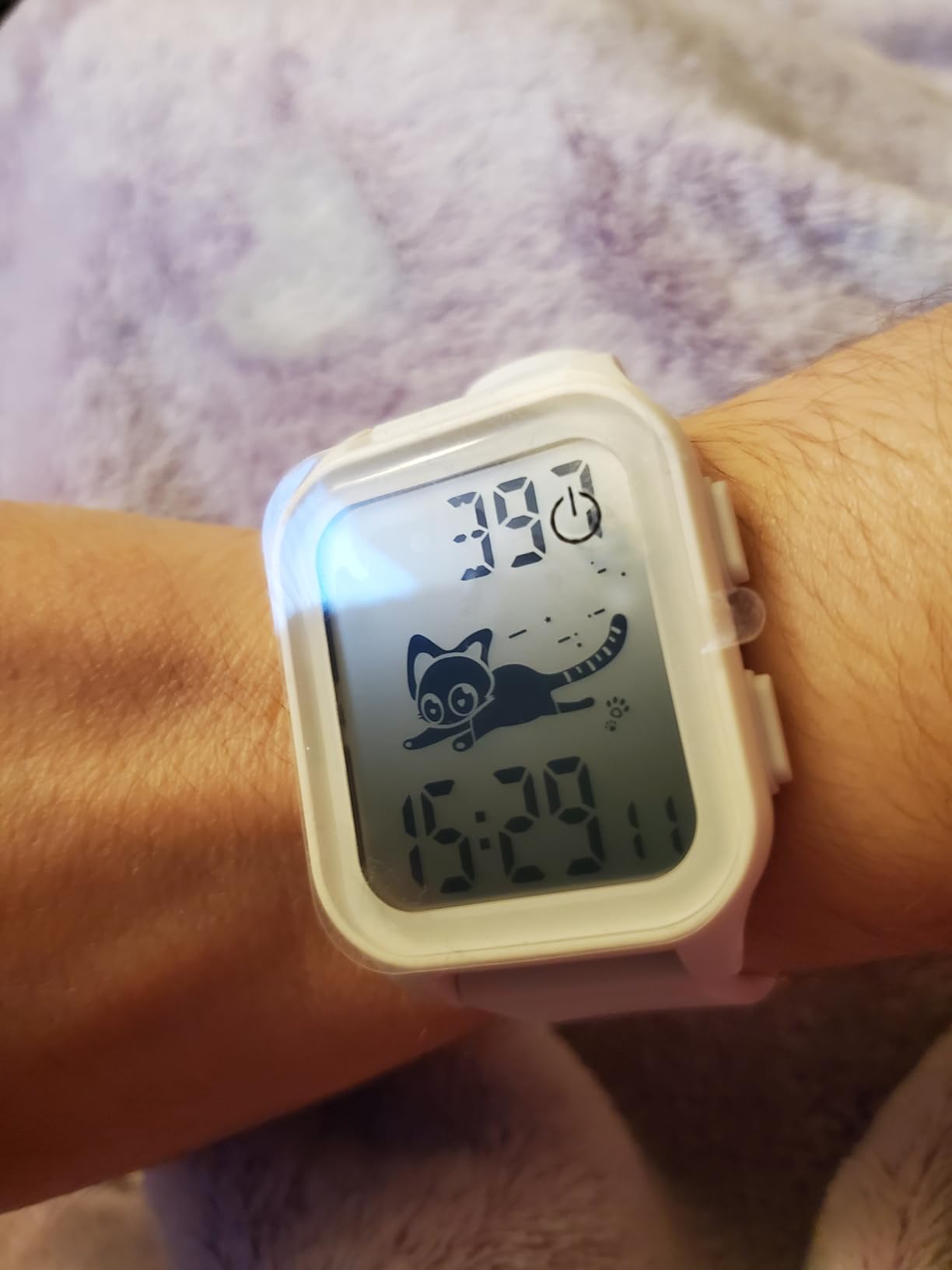 EZON T048 Digital Kids Watch for Teens Girls Boys,Sport Watch with Virtual Pet Cat Step Counter Stopwatch Pedometer Timer Alarm, No App Waterproof Fitness Tracker for Ages 7-18 customer photo 2