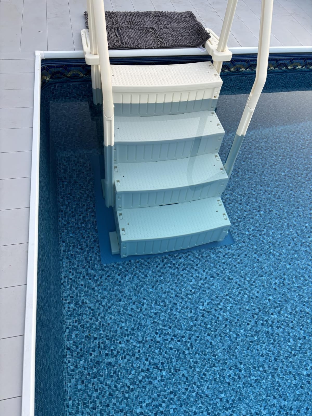 Pool Ladder, 4-Step Pool Stairs with Double Handrails and Non-Slip Steps for 48-54
