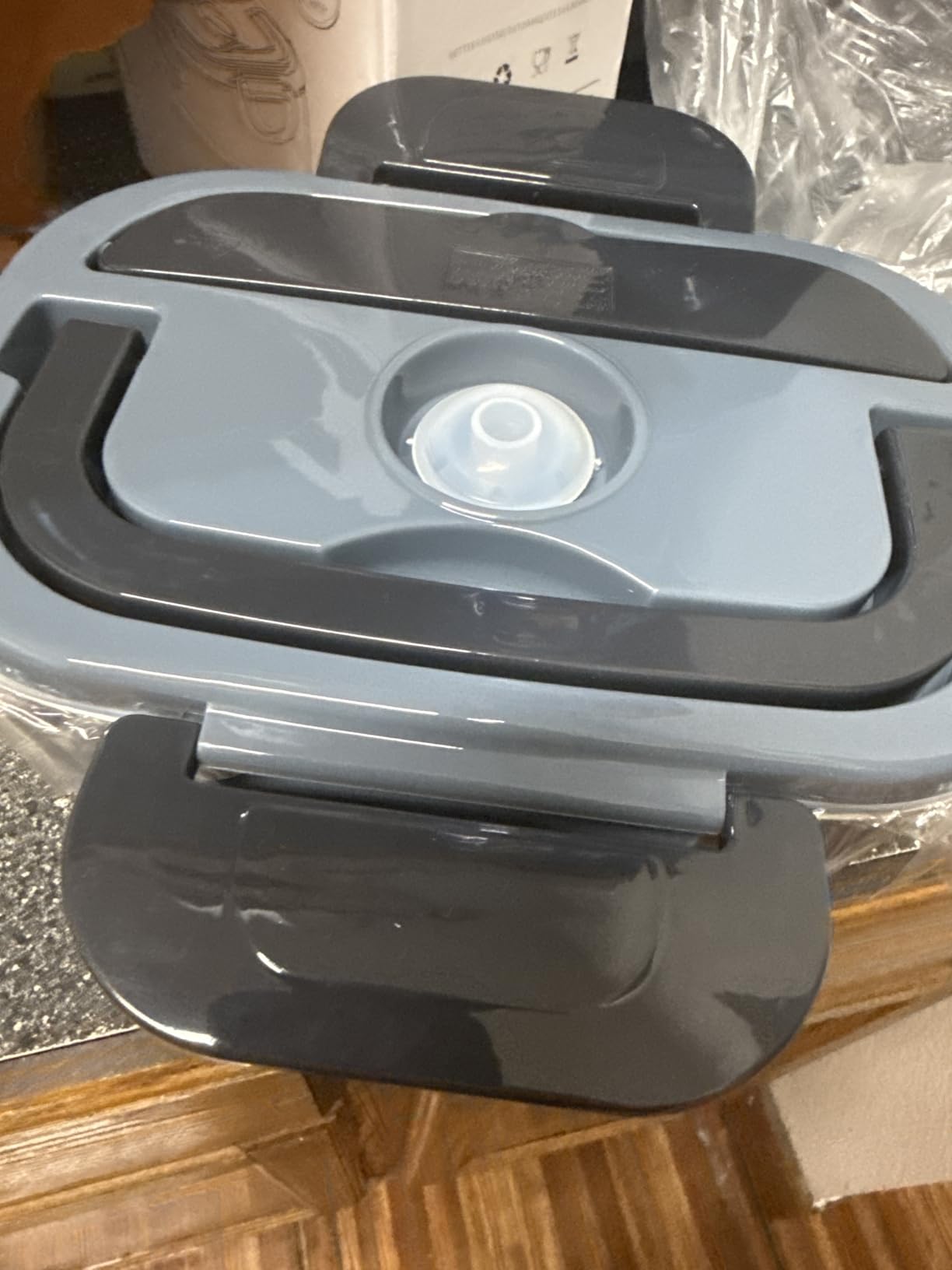 Electric Lunch Box, 1.5L Heated Food Warmer, 80W Heating Box, Fast Heating Food Heater for Adults Work/Car/Office/Travel (12/24/110V) customer photo 1