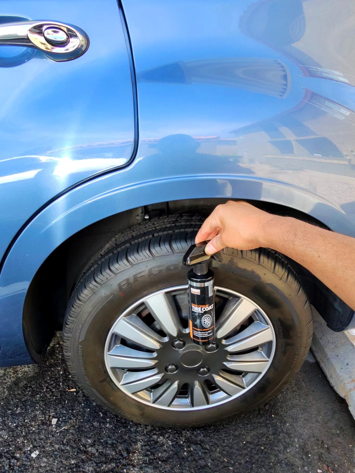 CERAKOTE Rapid Ceramic Tire Coat, 10 oz | Lasts up to 10X longer than traditional tire dressings with a natural satin and a no-sling ceramic finish. Car, truck, & SUV customer photo 1