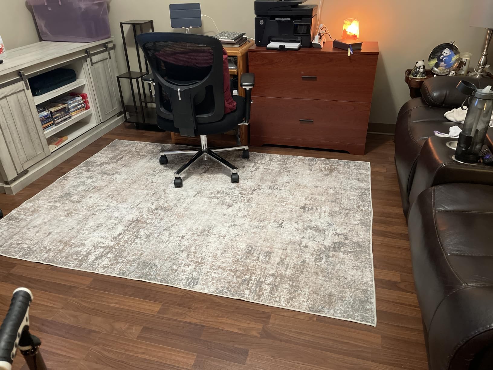 5x7 Area Rug Living Room: Modern Washable Indoor Carpet Black customer photo 1