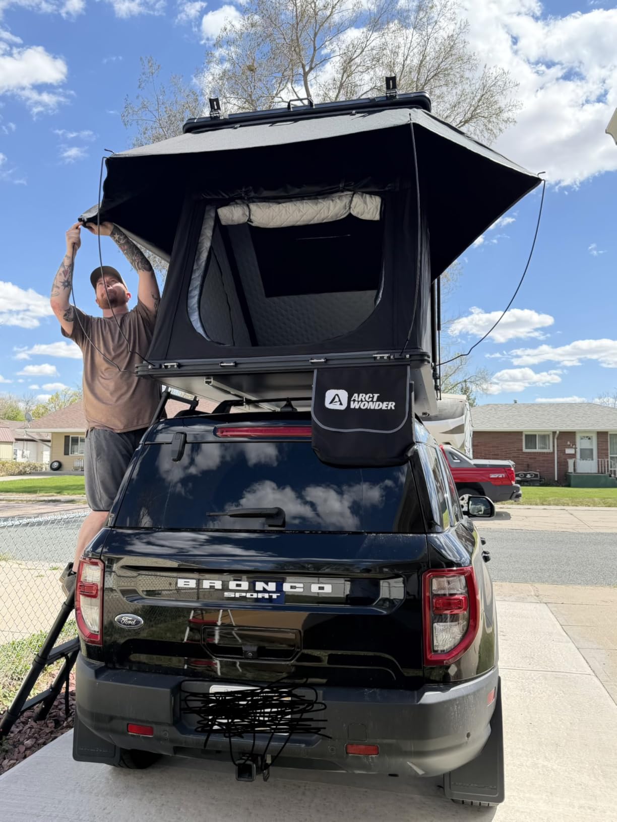 Solar Panel Rooftop Tent Hard Shell with Winter Thermal Layer customer photo 2