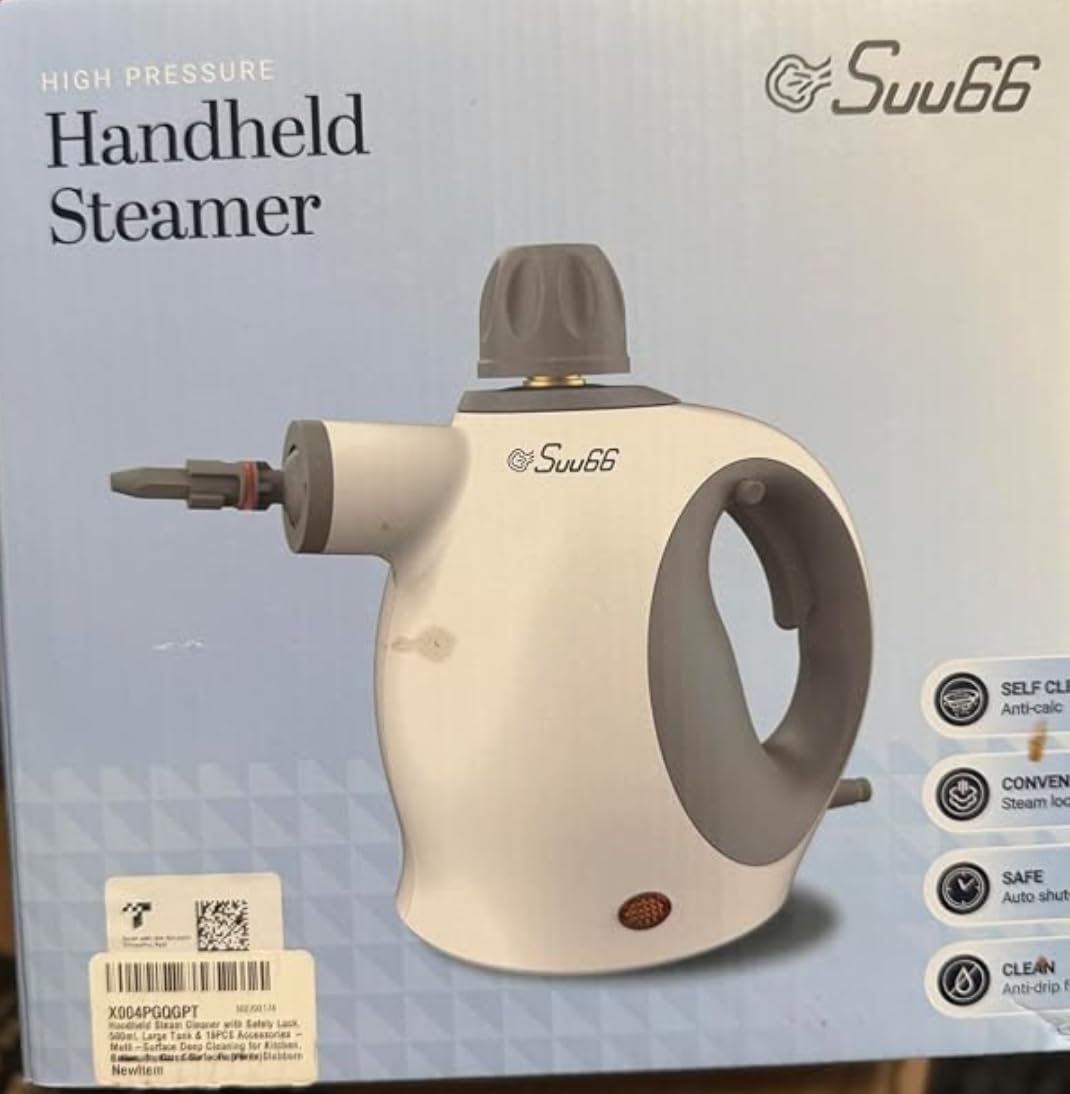Suu66 Handheld Steam Cleaner, 500mL Tank, Deep Cleaning & 19PCS Accessories | Powerful Steam Cleaning: Easily Loosens Stubborn Grime from Kitchen, Bathroom, Car & Sofa Surfaces for a Fresh Clean customer photo 1