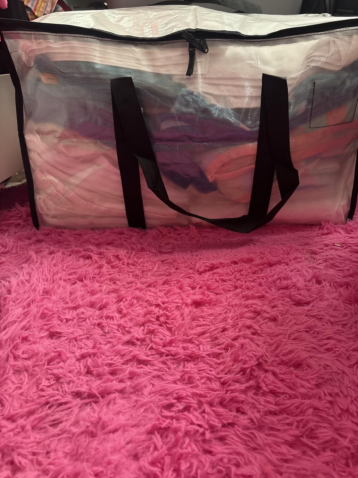 8 Pack Extra Large Clothes Storage Bins with Lids, Moving Bags, Clear | Storage Bags with Reinforced Handles & Heavy-Duty Zippers customer photo 2