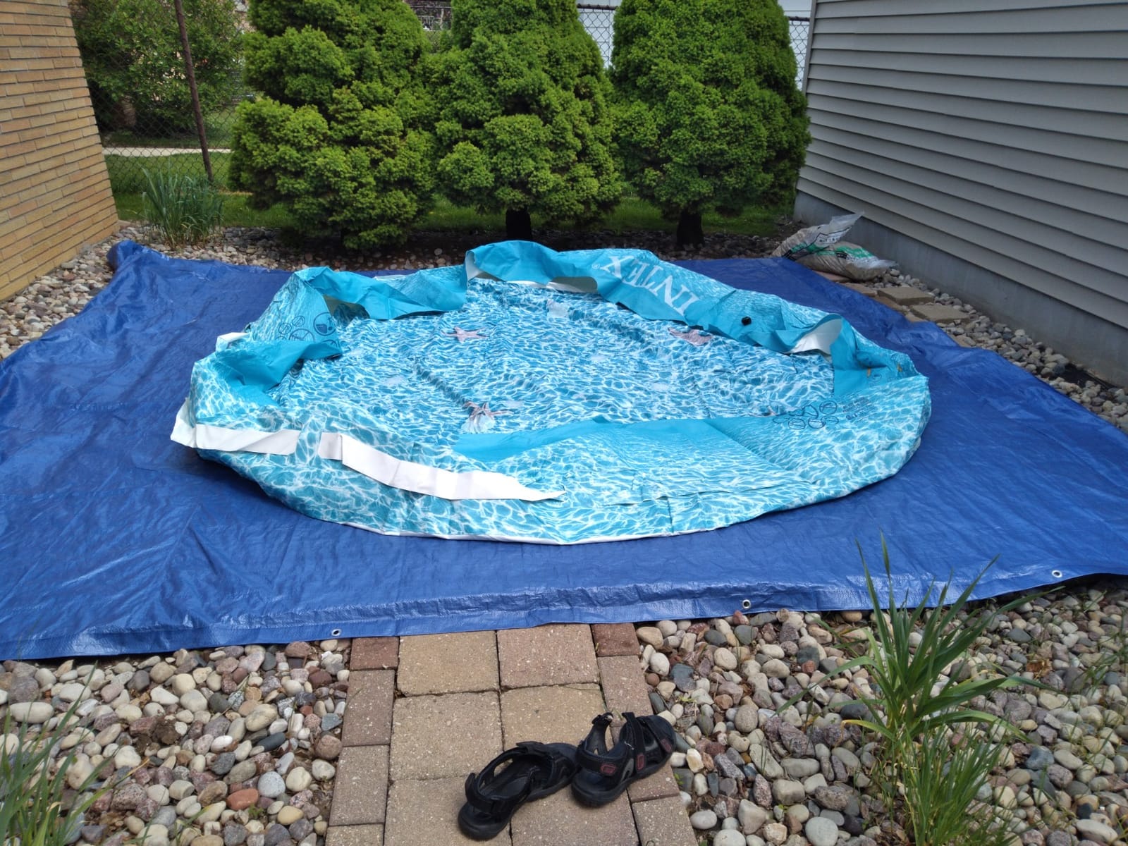INTEX Beachside Metal Frame 10ft x 30in Round Above Ground Swimming Pool customer photo 1