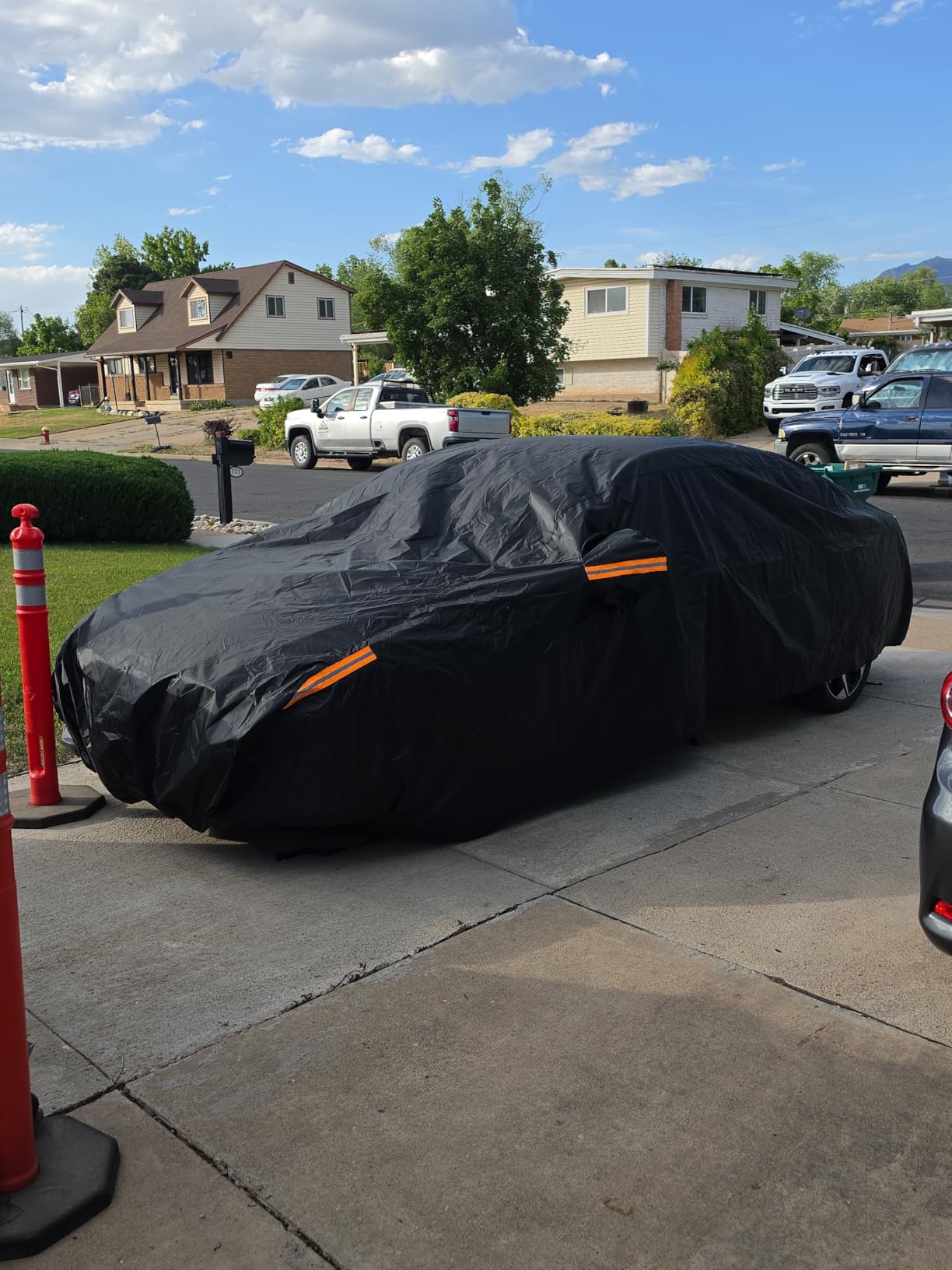 10 Layers Car Cover Custom Fit for Jeep Wrangler 2Door 2dr, Waterproof All Weather for Automobiles, Outdoor Full Cover Sun Dust Rain Protection with Cotton. Black customer photo 1