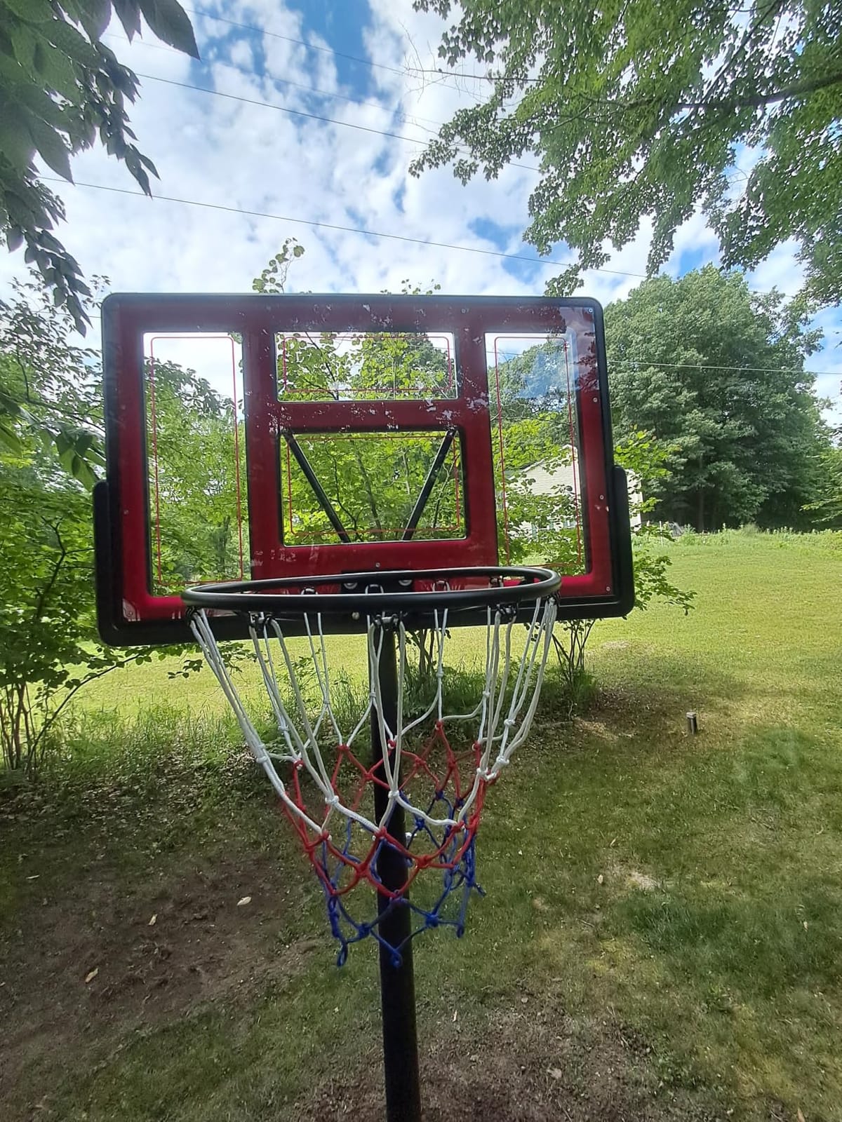 DUMOS 10FT Adjustable Height Portable Basketball Hoop Outdoor for Adult, 44 Inch Shatterproof Backboard w/Shock Absorbent Rim, Fillable Base, 2 Wheels for Swimming Pool/Indoor customer photo 2