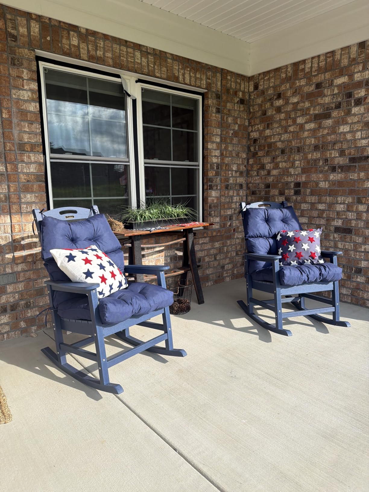 Ciokea Oversized Outdoor Rocking Chair, 380lbs Heavy-Duty Large Patio Rocker, Weather Resistant & Anti-Fade Porch Chair, High Back Cozy Rocking Chair for Outside, Fire Pit, Deck, Garden, Black customer photo 2