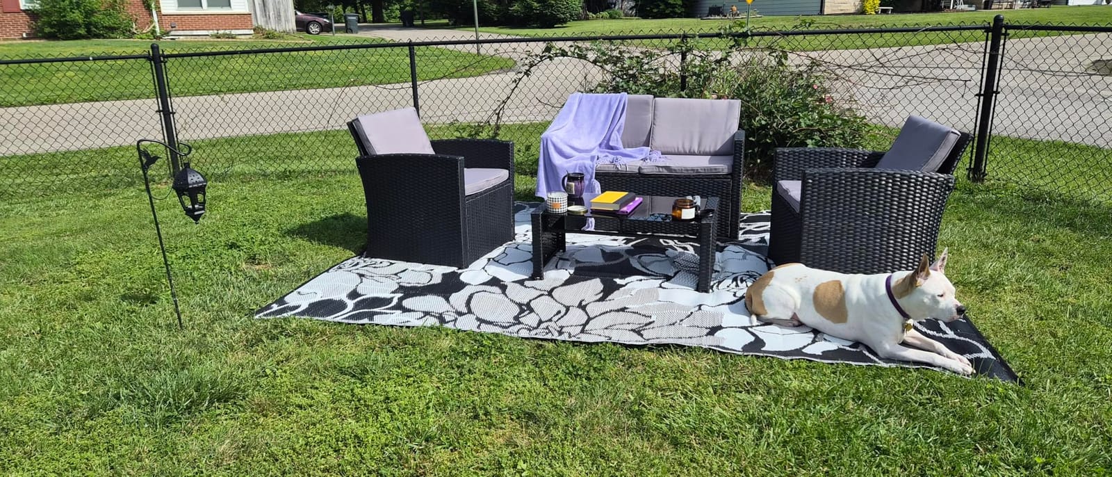 KROFEM 6 Piece Patio Furniture Set, Dining and Conversation Set customer photo 2