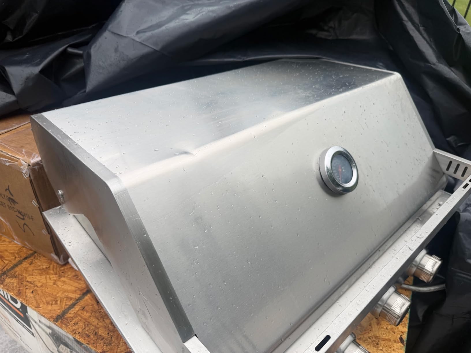 Built In 4-Burner Propane Gas Grill, 304 SS, 32000 BTU, 516sq.in., BBQ customer photo 1