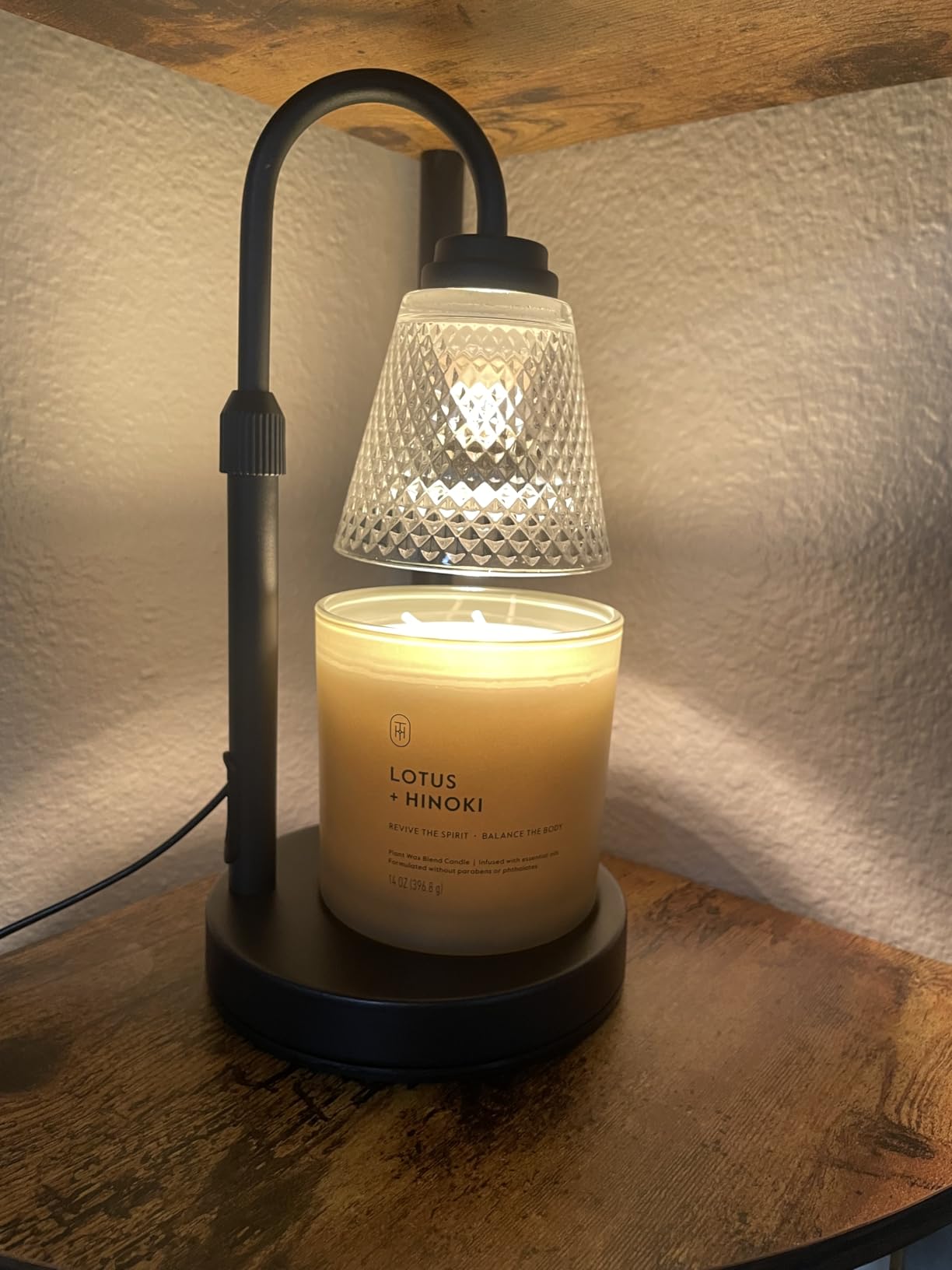 Candle Warmer Lamp with Timer, Dimmable Candle Warmer for Jar Candles, Height Adjustable Wax Melt Warmer, Room Decor Desk Lamp customer photo 2