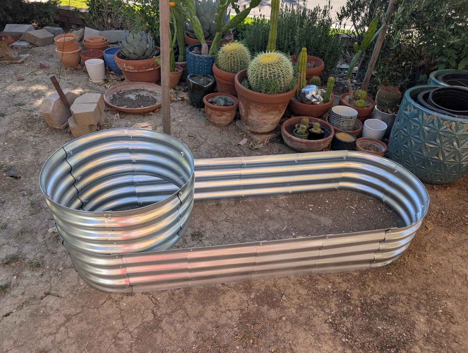 Galvanized Raised Garden Bed, 4x2x1ft, Oval, 2 Pack, Raised Garden Bed Kit customer photo 1