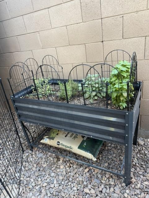 KING BIRD Large Raised Garden Bed with Legs & Storage Shelf 48×24×31.5 in customer photo 1