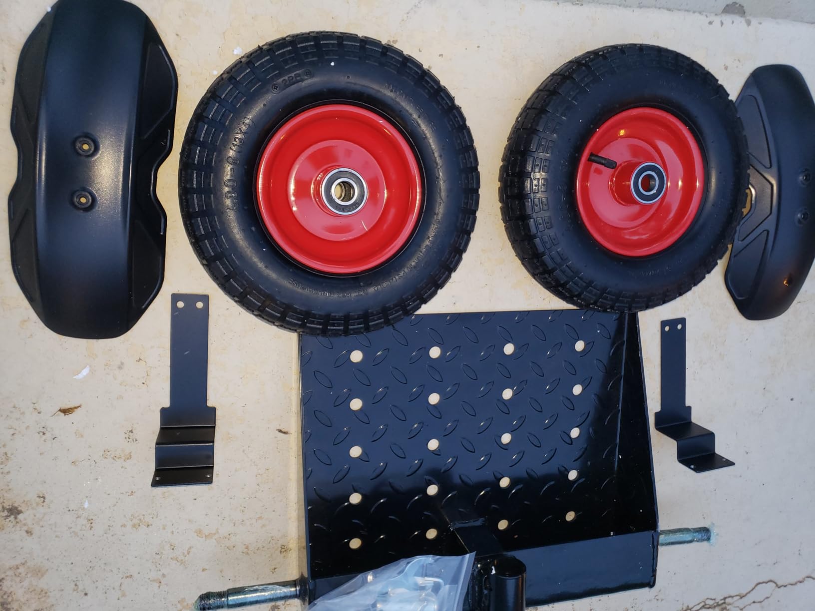 Wheels Lawn Mower Sulky, Adjustable Walk Behind Mower-Sulky, Stand-On Two-Wheel Sulky with 13
