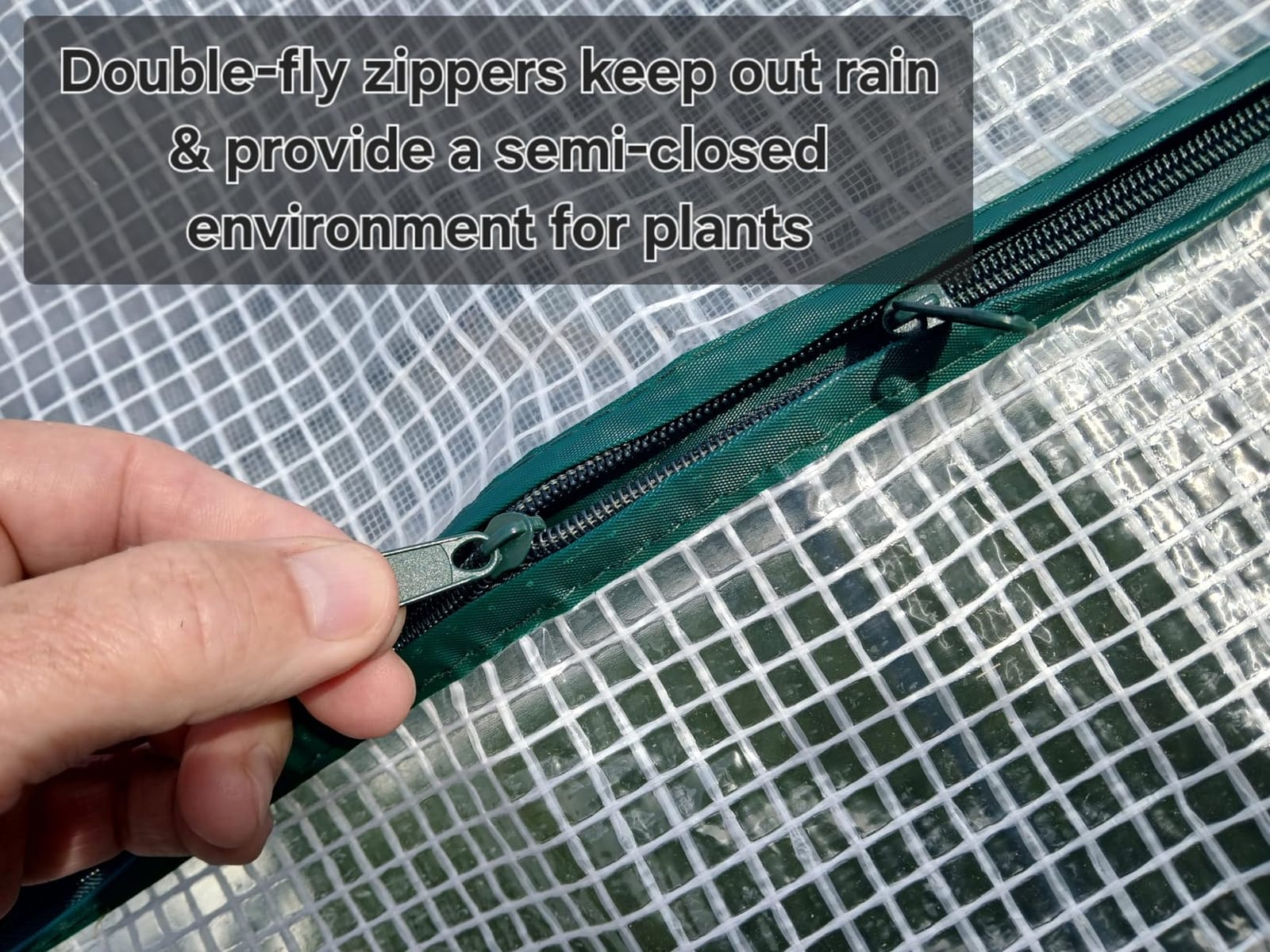 Miory Raised Garden Bed with PE Cover, 6x3x1 FT Galvanized Planter Box Outdoor with Greenhouse Cover, 2 Large Zippered Screen Windows for Vegetables, Flowers, Includes Labels & Gloves customer photo 2