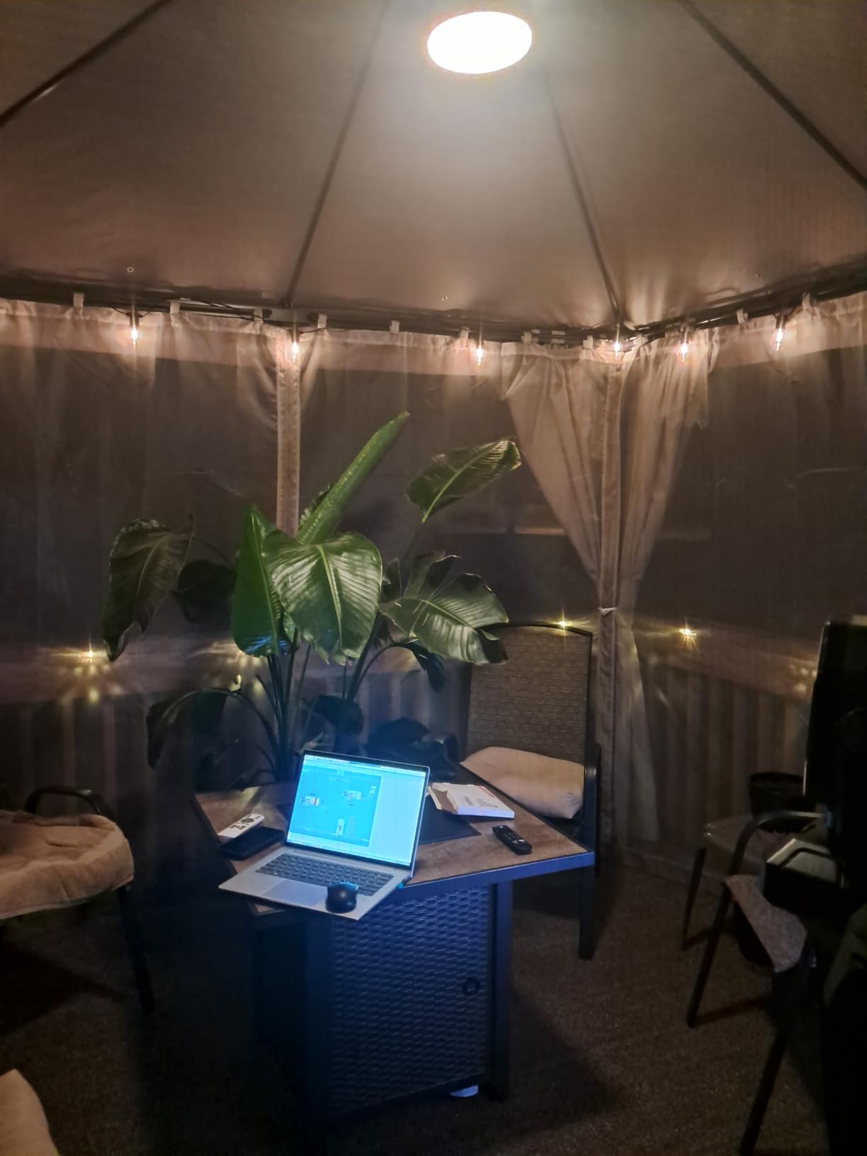 42'' Plug in Outdoor Ceiling Fan with Lights for Gazebo, Black customer photo 2