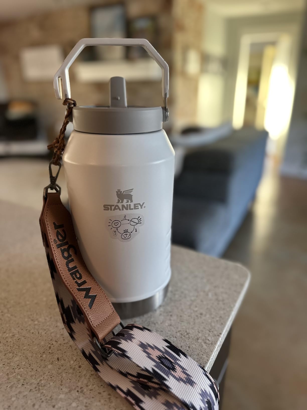 STANLEY IceFlow Flip Straw 2.0 Jug, 64 oz, Twilight | Easy Carry Handle | Twist On Lid and Flip Up Straw | Leakproof Water Bottle | Insulated Stainless Steel | BPA-Free customer photo 1