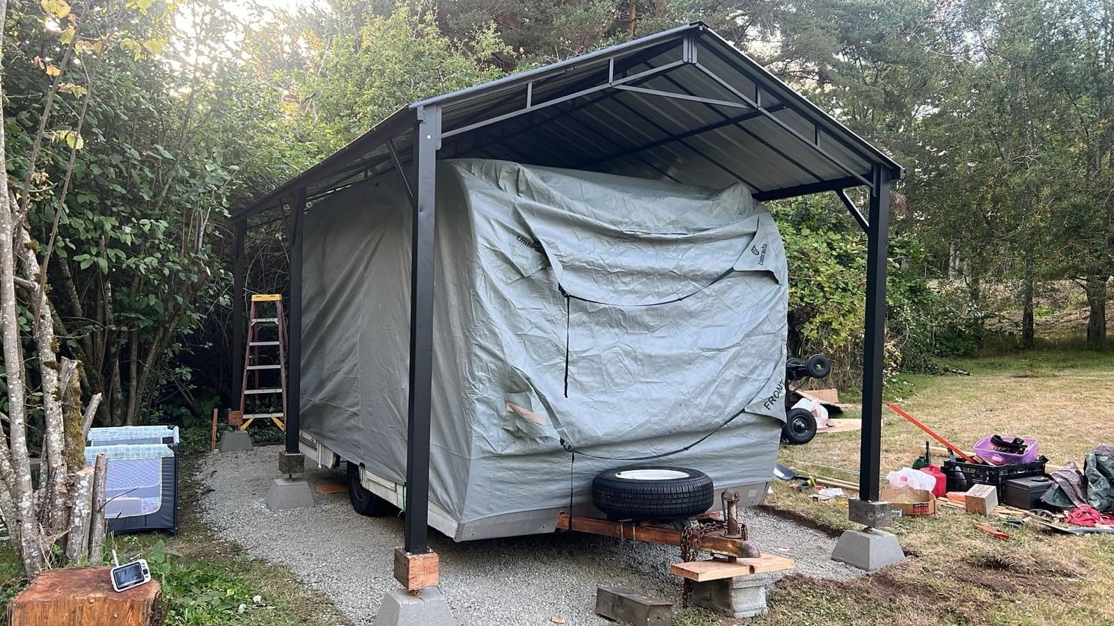 Umbrauto Class C RV Cover Fits 29-32’, Class C Motorhome Camper Cover, Heavy Duty 9 Layers Top Windproof Breathable RV Cover with 3Pcs Extra Straps, Adhesive Repair Patches, 6 Gutter Covers customer photo 1