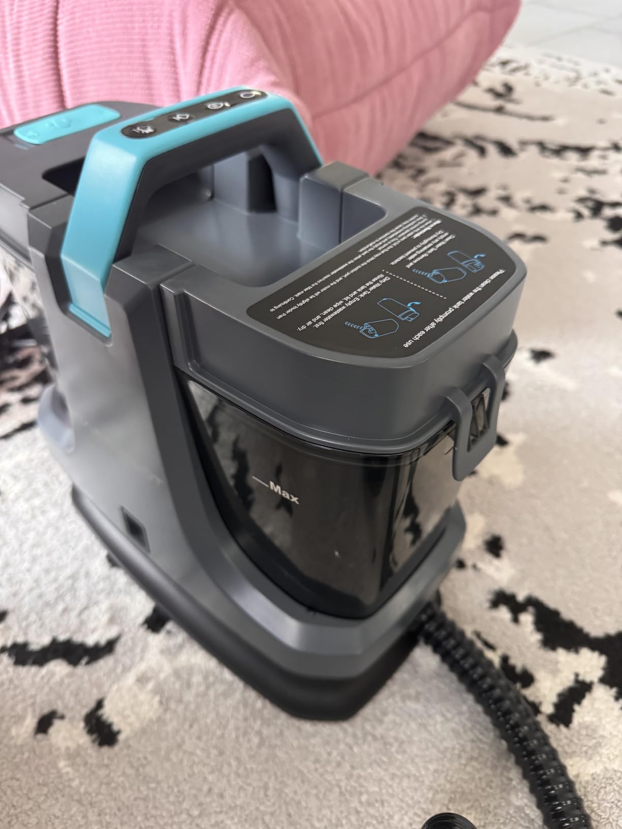 Starrybot Portable Carpet Cleaner with Steam, 18Kpa Spot Cleaner(Gray) customer photo 1