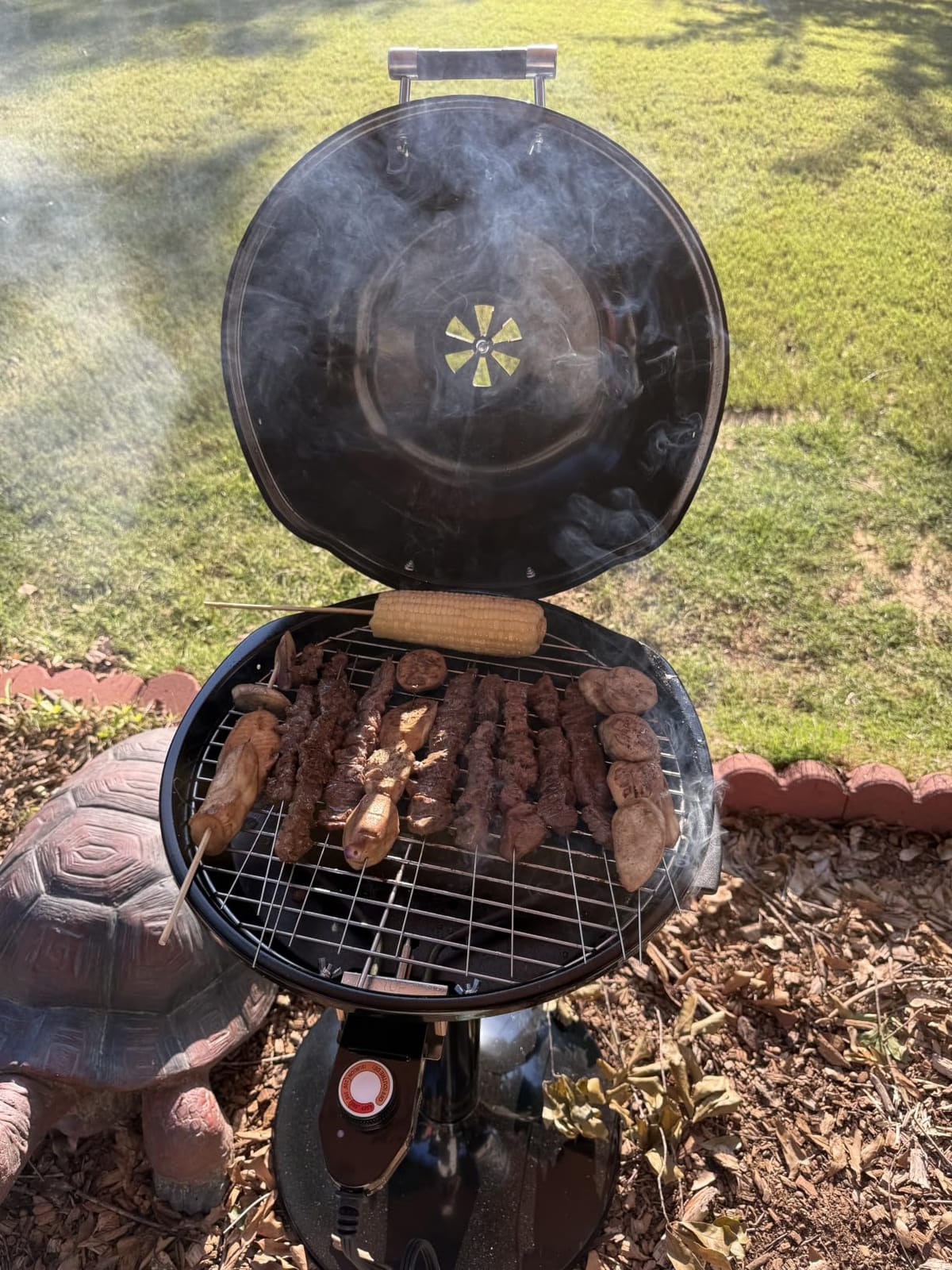 Electric Grill Outdoor, CUSIMAX Electric BBQ Grill, Portable BBQ with Lid customer photo 1