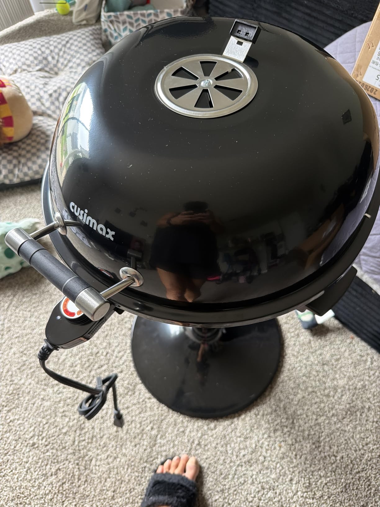 Electric Grill Outdoor, CUSIMAX Electric BBQ Grill, Portable BBQ with Lid customer photo 2