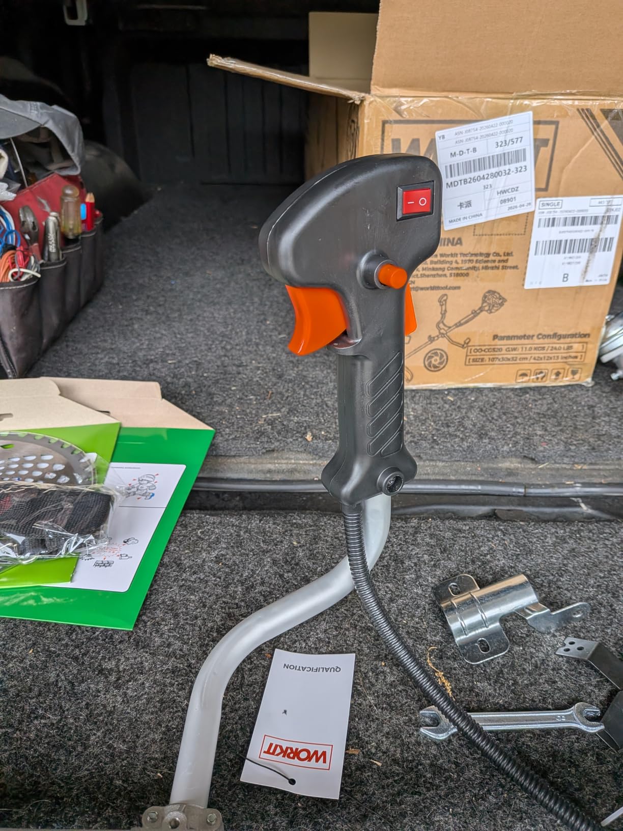 WORKIT 52CC Gas Weed Eater 3-in-1 String Trimmer/Edger/Brush Cutter, 18