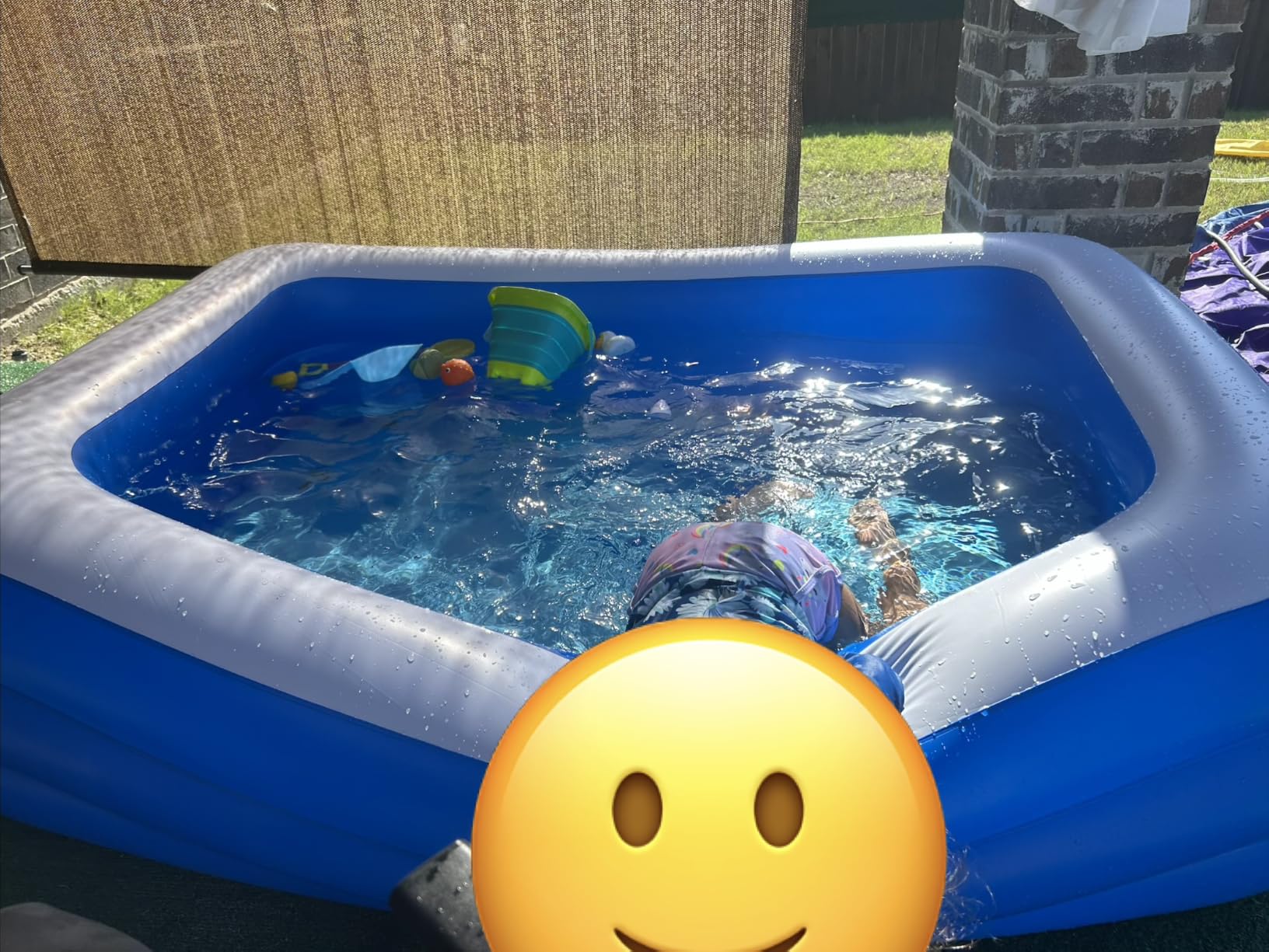 Inflatable Swimming Pool 71”×51”×24” Large Inflatable Pools, Blow Up Pools Durable Family Pool for Summer Water Party, Outdoor, Garden Backyard(180×130×56CM) customer photo 2